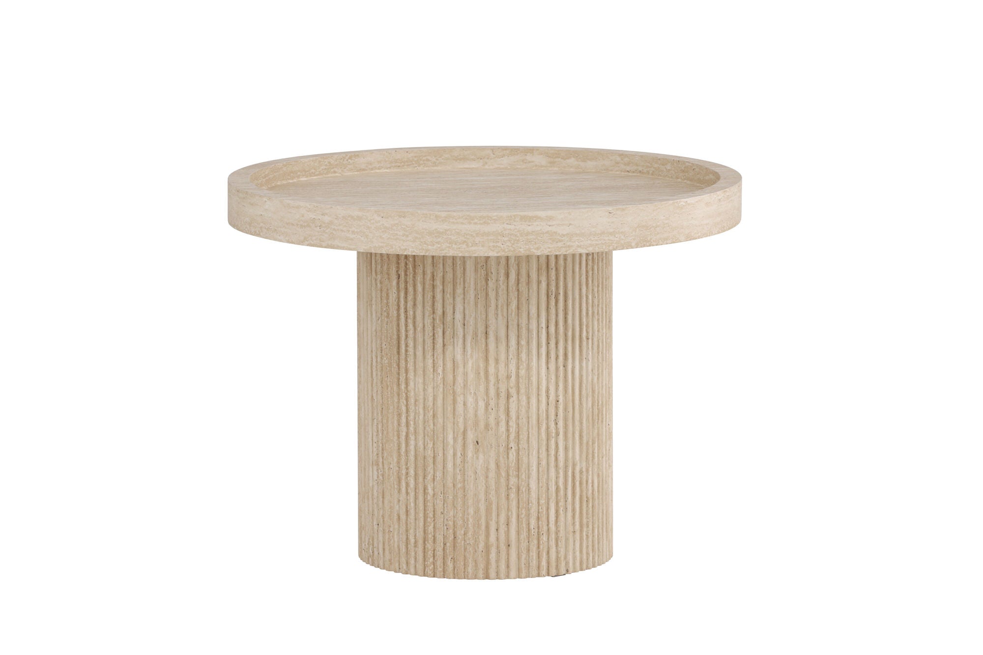 Venture Home Krille Side bord φ60x45 cm - MDF with 3D Paper / Travertinelook