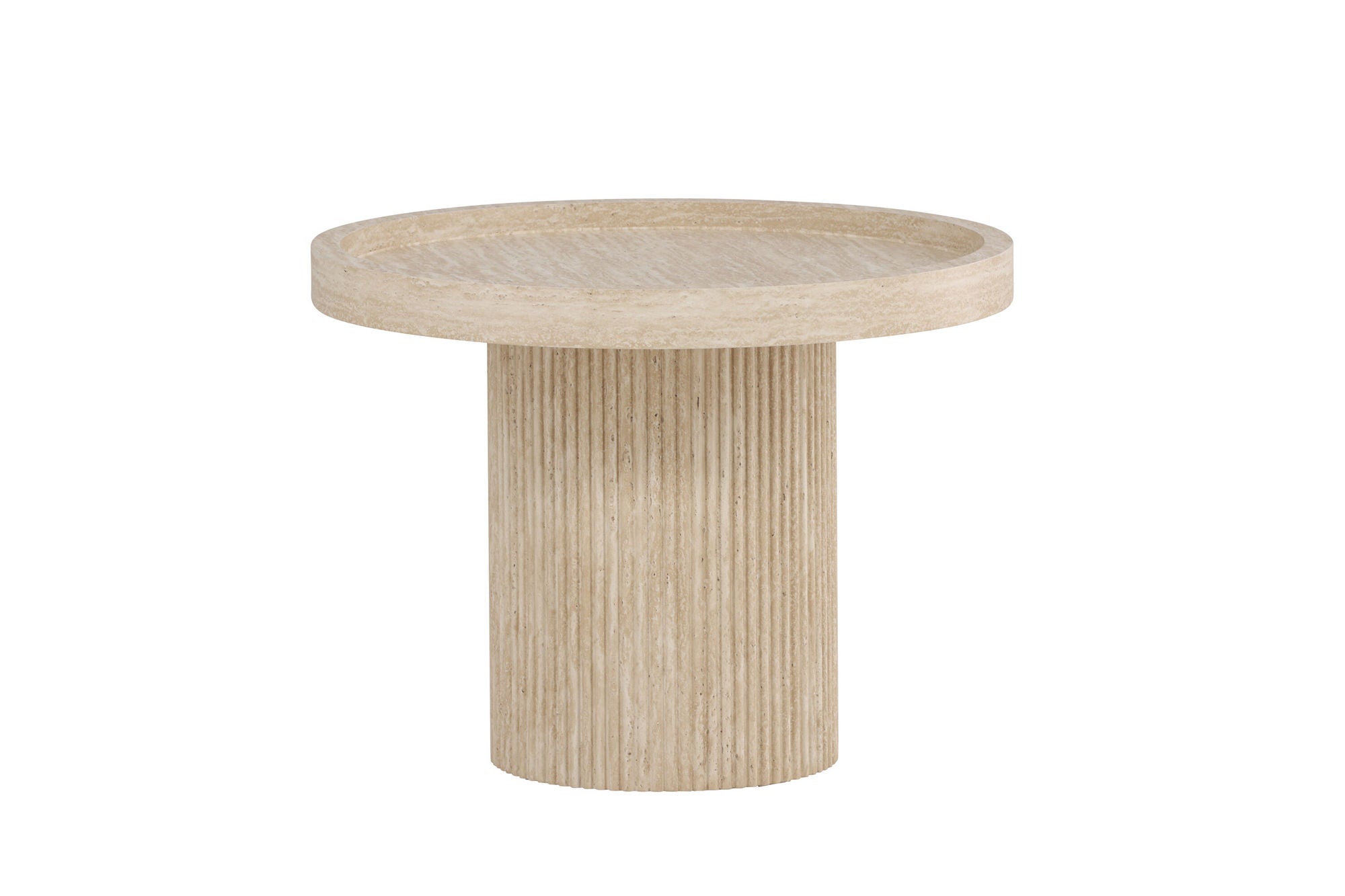 Venture Home Krille Side bord φ60x45 cm - MDF with 3D Paper / Travertinelook
