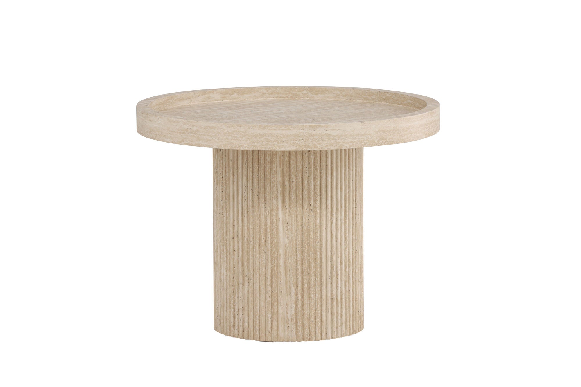 Venture Home Krille Side bord φ60x45 cm - MDF with 3D Paper / Travertinelook
