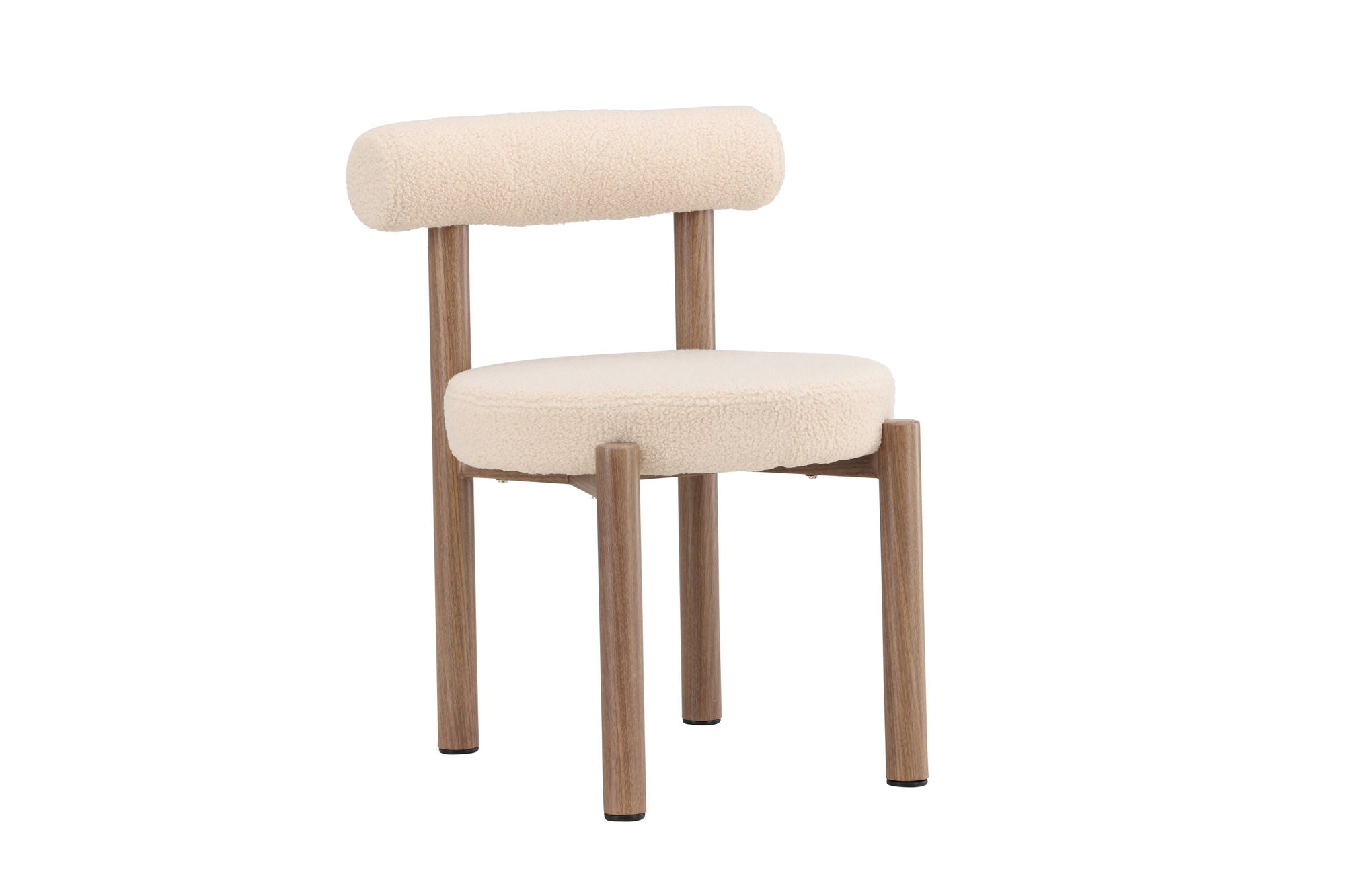 Venture Home Tillo Spisebordsstol 2-Pack - Steel with Woodlook 3D Paper / White Boucle