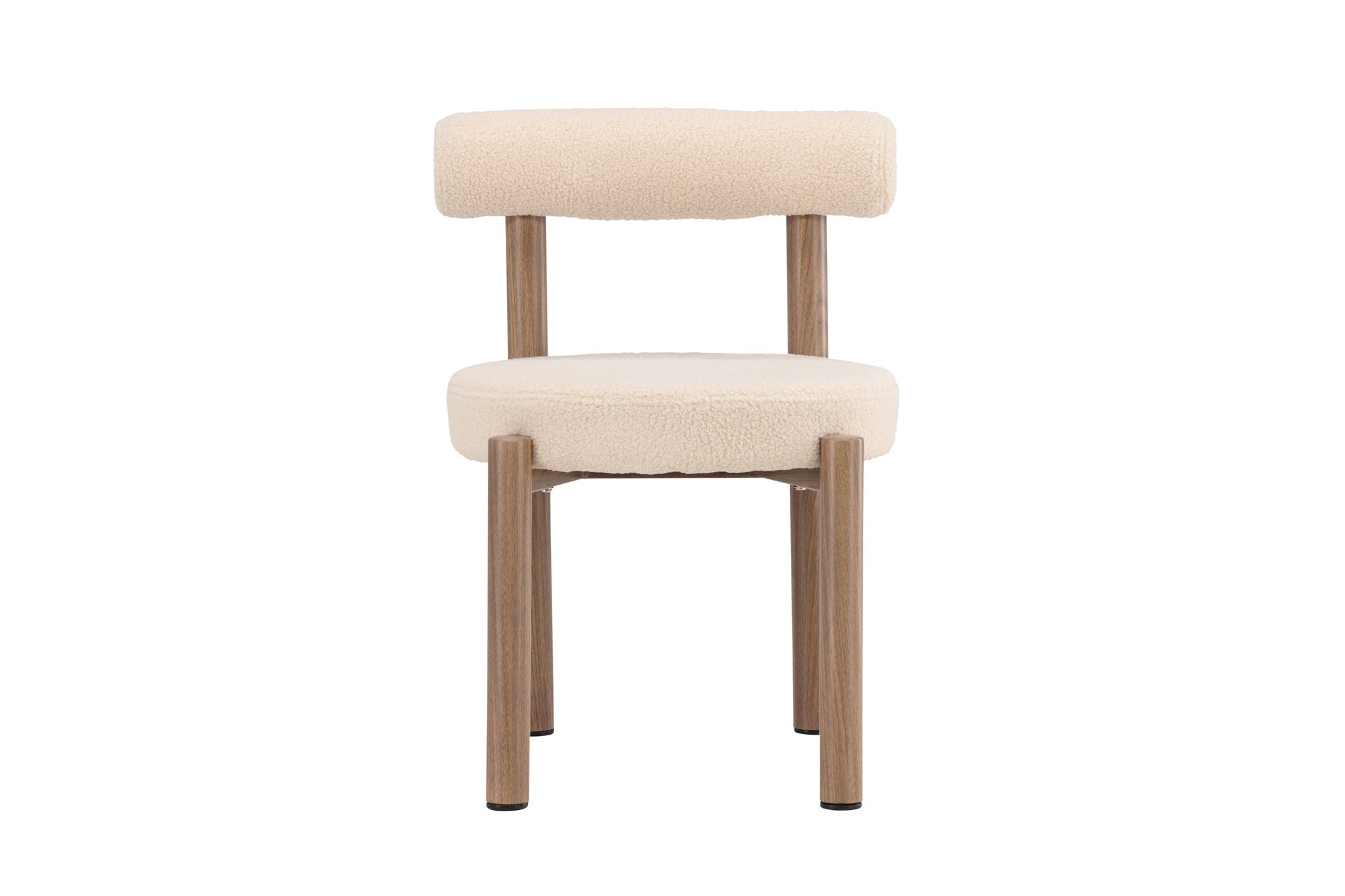 Venture Home Tillo Spisebordsstol 2-Pack - Steel with Woodlook 3D Paper / White Boucle