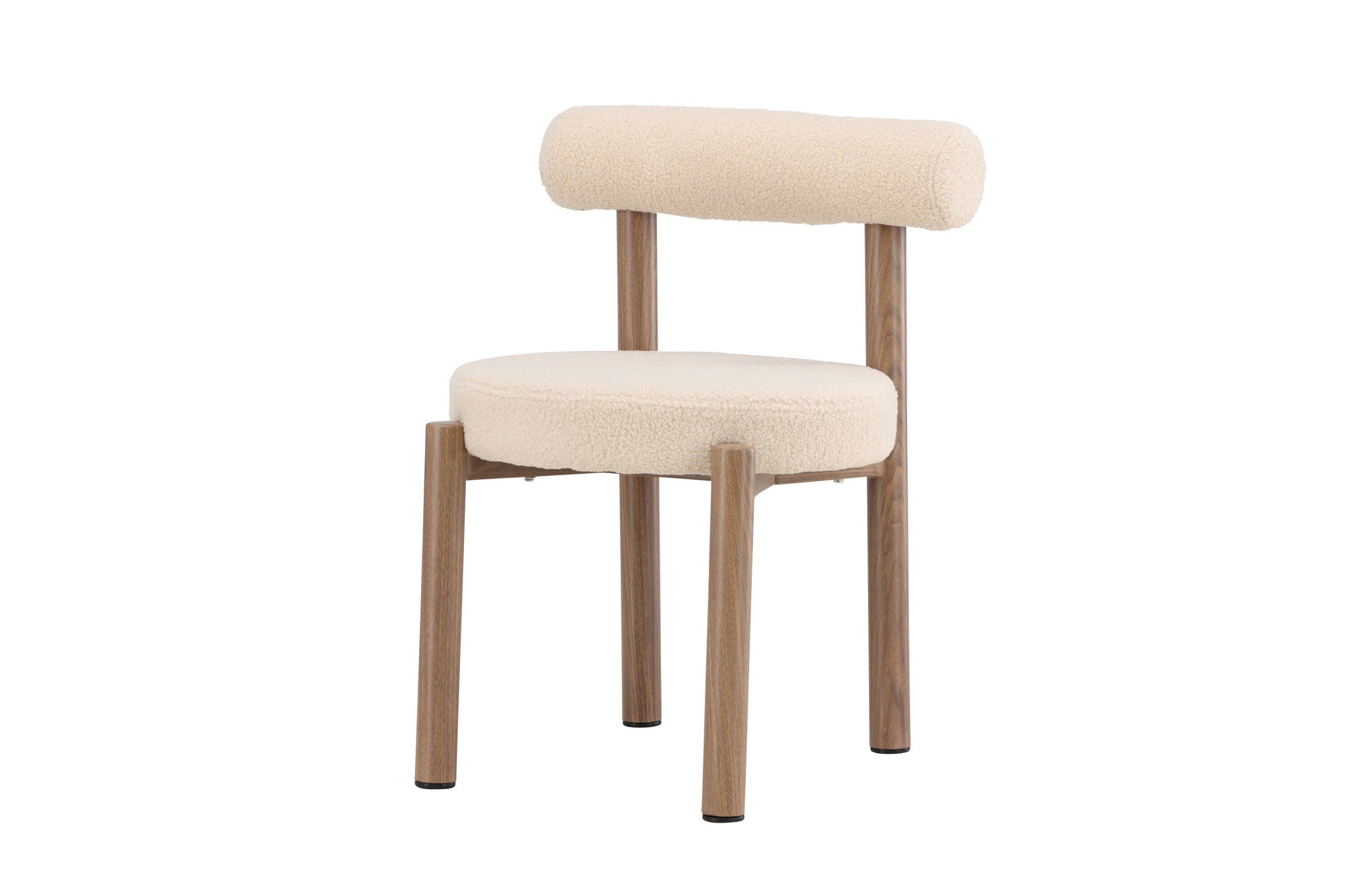 Venture Home Tillo Spisebordsstol 2-Pack - Steel with Woodlook 3D Paper / White Boucle