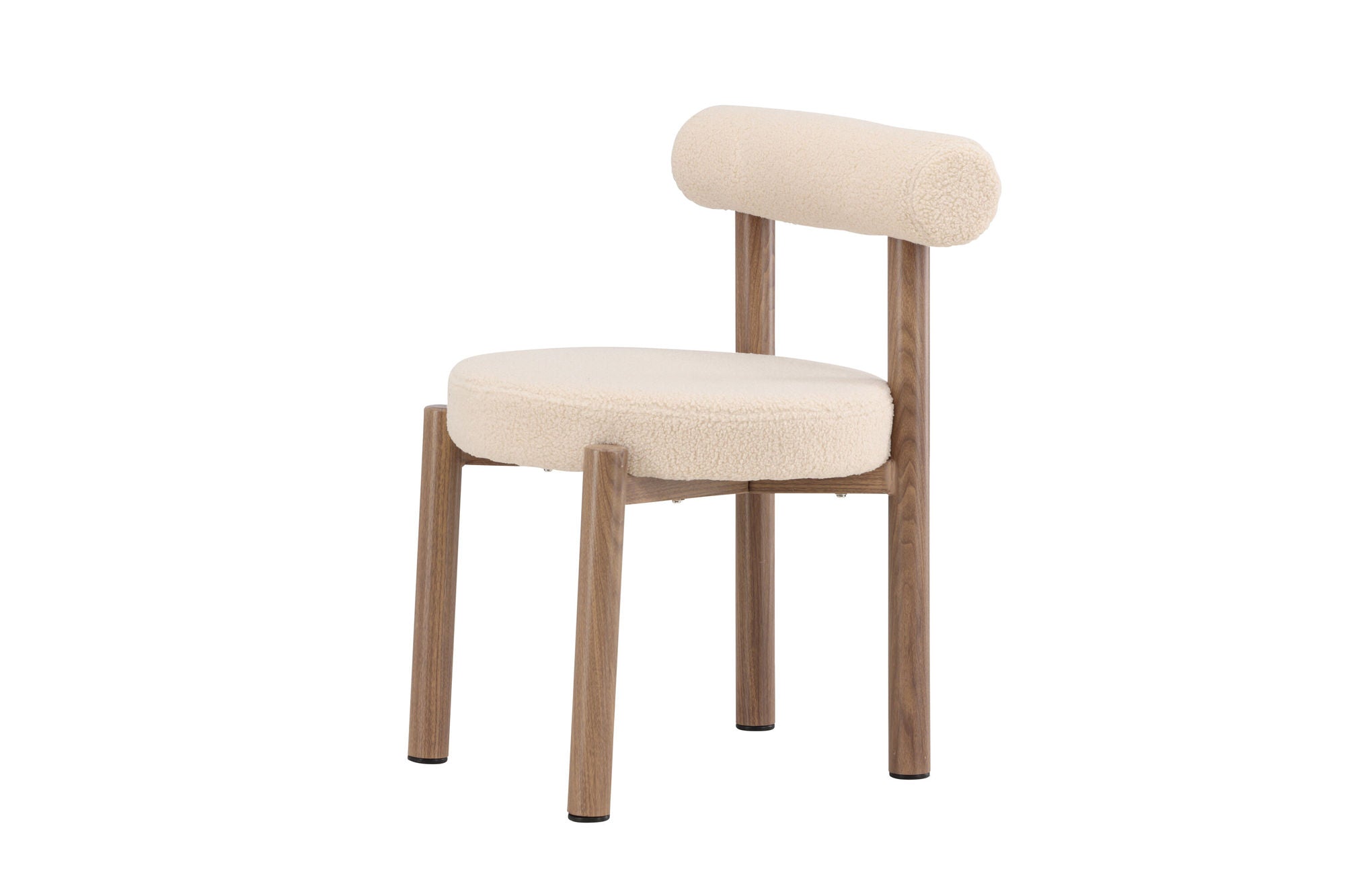 Venture Home Tillo Spisebordsstol 2-Pack - Steel with Woodlook 3D Paper / White Boucle