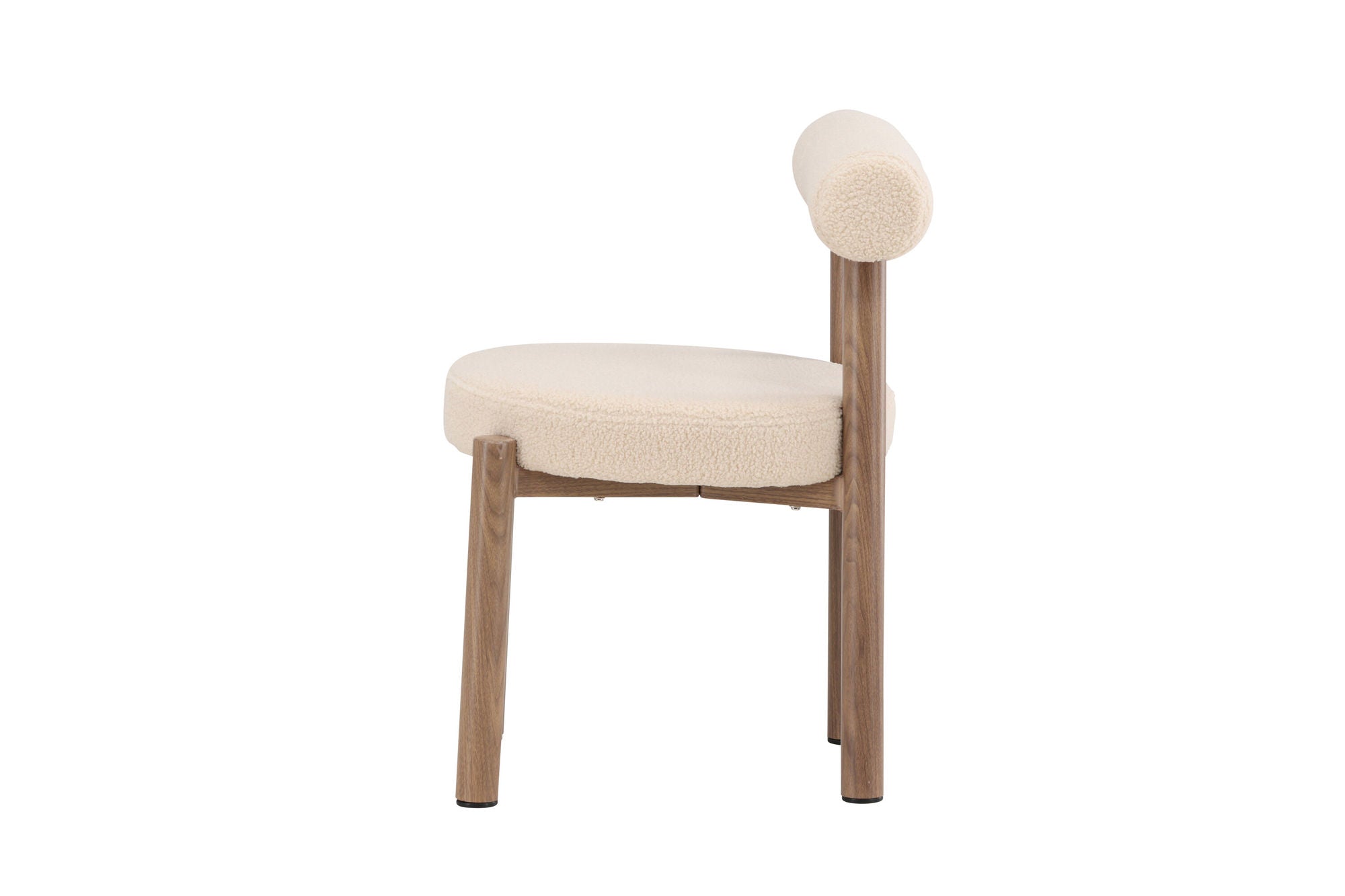 Venture Home Tillo Spisebordsstol 2-Pack - Steel with Woodlook 3D Paper / White Boucle
