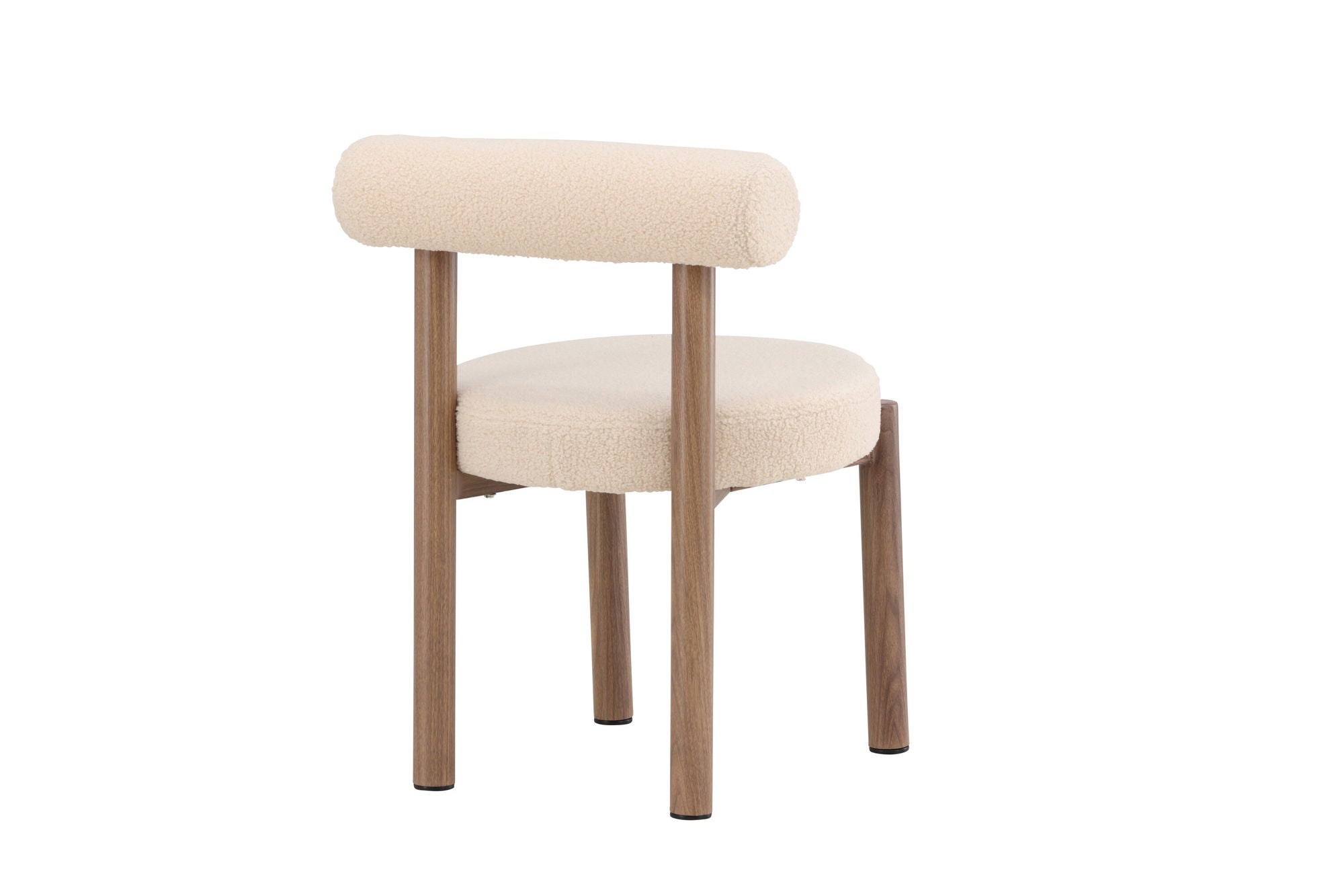 Venture Home Tillo Spisebordsstol 2-Pack - Steel with Woodlook 3D Paper / White Boucle