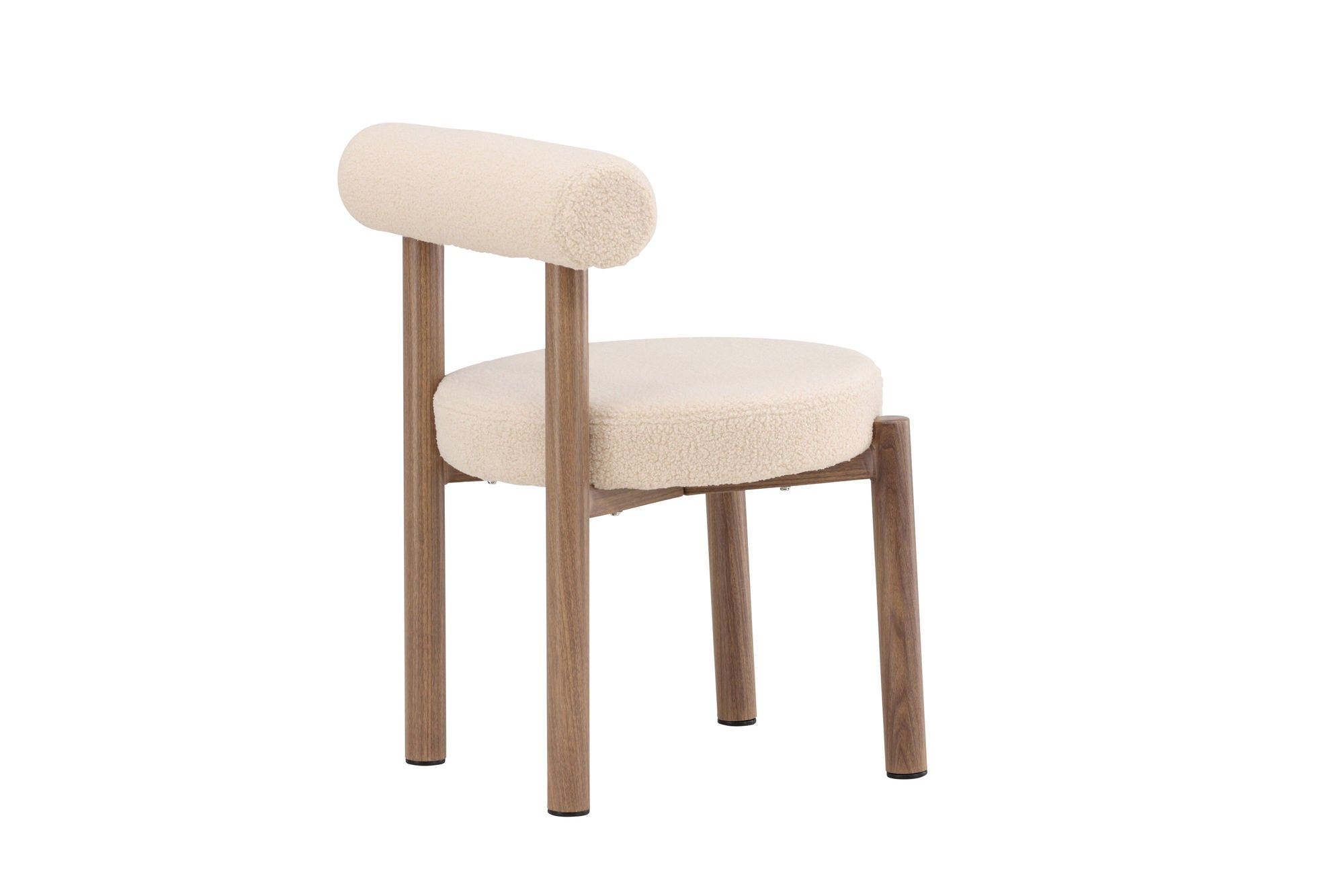 Venture Home Tillo Spisebordsstol 2-Pack - Steel with Woodlook 3D Paper / White Boucle
