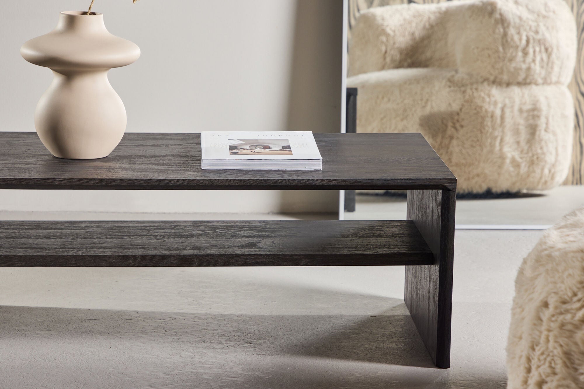 Venture Home Telemarket Sofa bord 110x50x38 cm - MDF with Black 3D Paper
