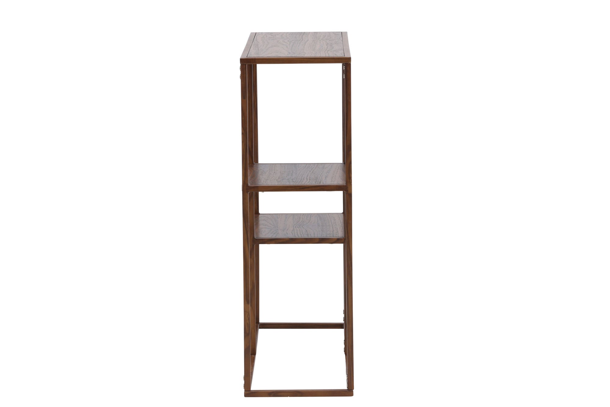Venture Home Staal reol 80x26x81 cm - Steel Frame Walnut / MDF with Walnut 3D Paper
