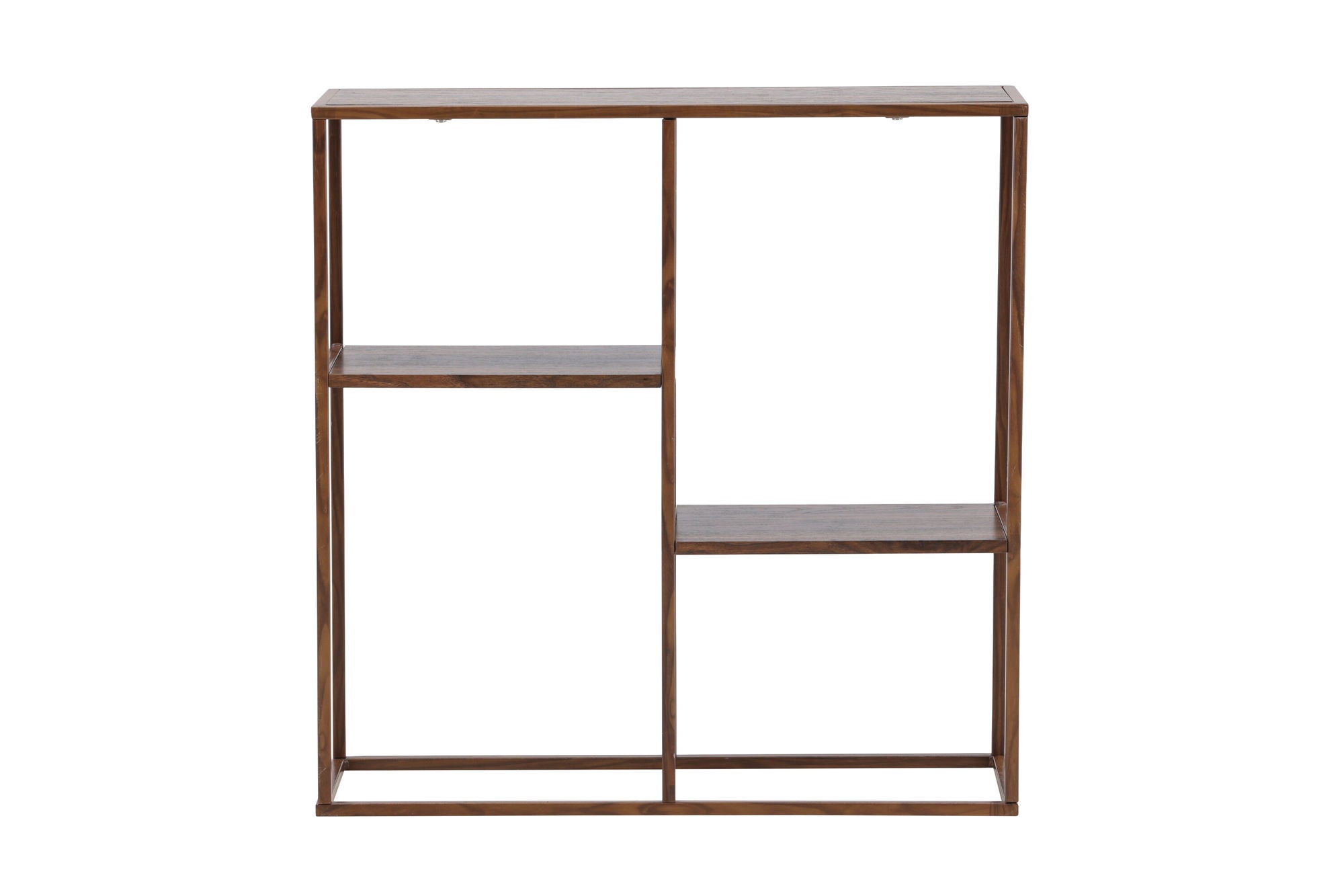 Venture Home Staal reol 80x26x81 cm - Steel Frame Walnut / MDF with Walnut 3D Paper