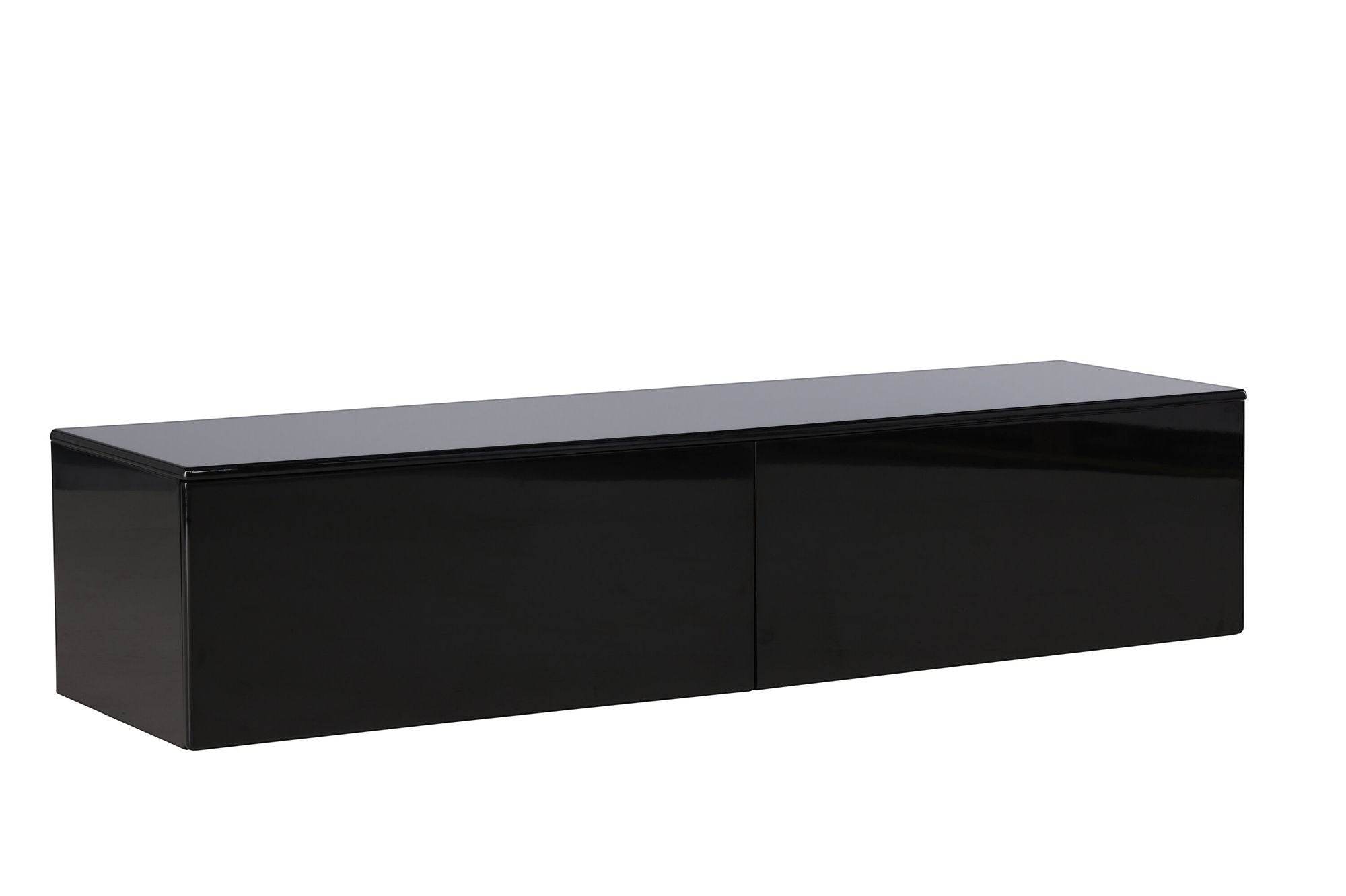 Venture Home Fristad TV Stand 160x45x35 cm - MDF with Black Glossy PU Lacquer Painting