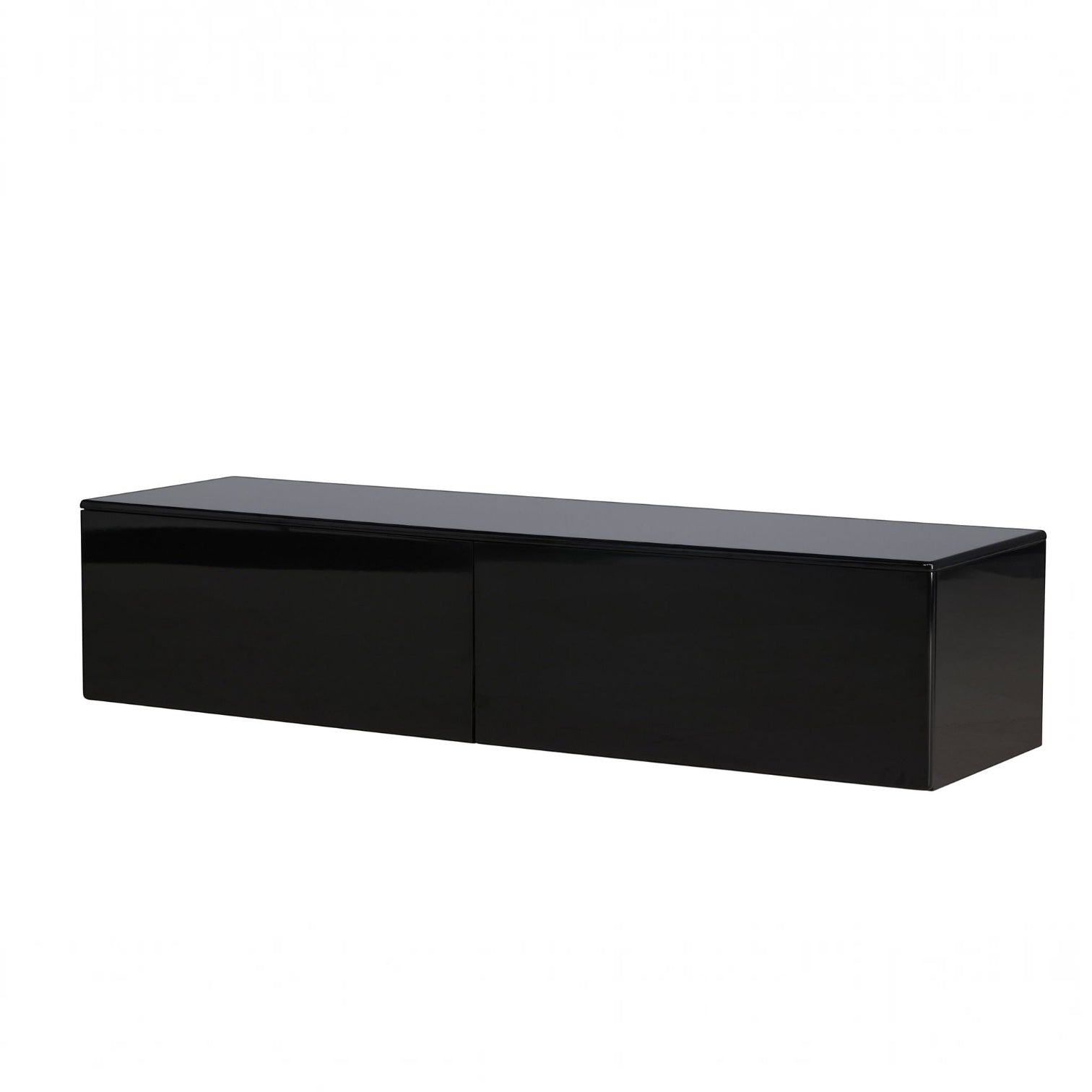 Venture Home Fristad TV Stand 160x45x35 cm - MDF with Black Glossy PU Lacquer Painting