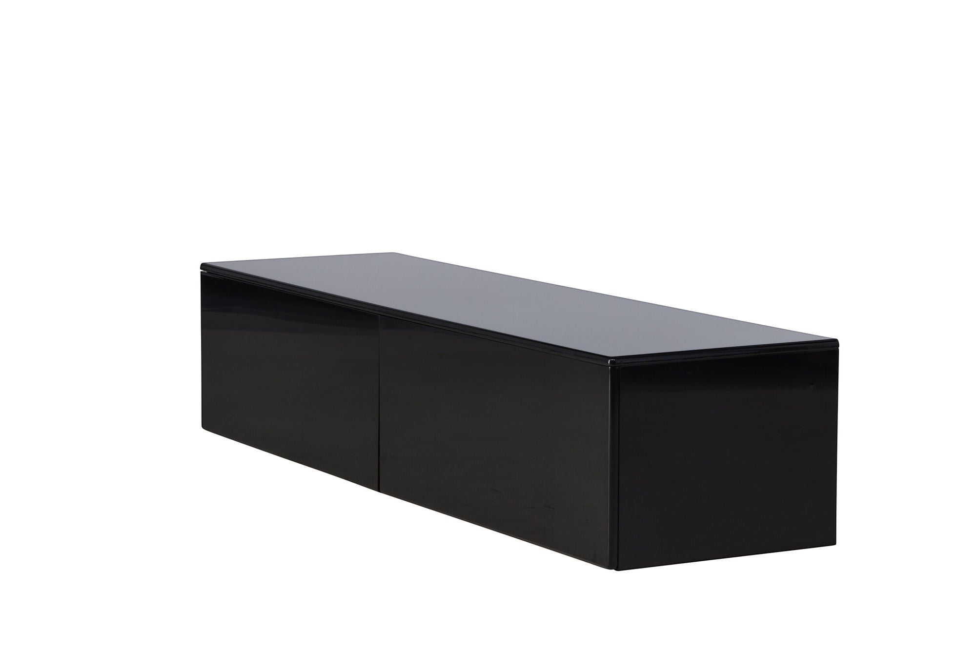 Venture Home Fristad TV Stand 160x45x35 cm - MDF with Black Glossy PU Lacquer Painting