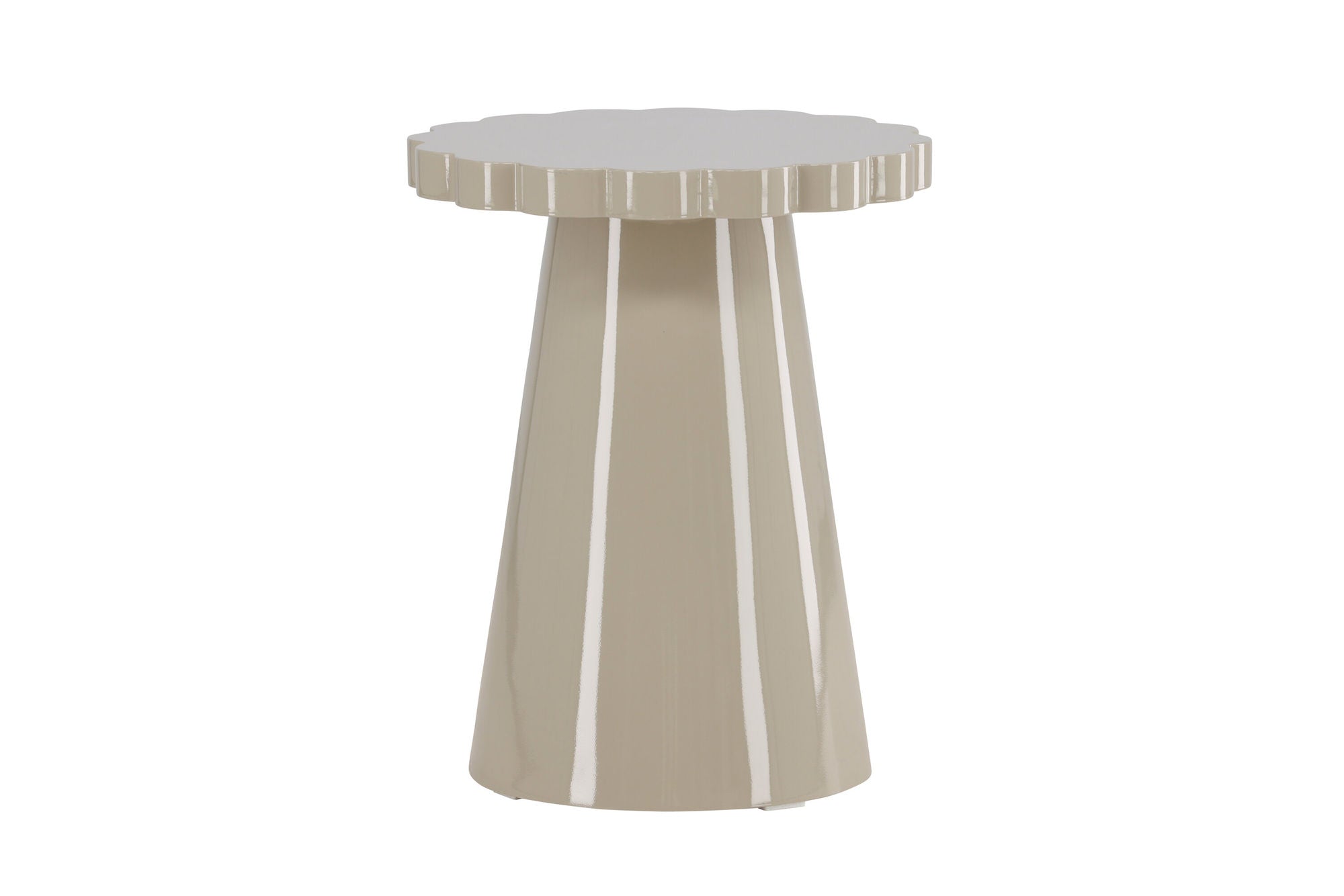 Venture Home Krull Side bord φ45x55 cm - MDF Glossy Beige