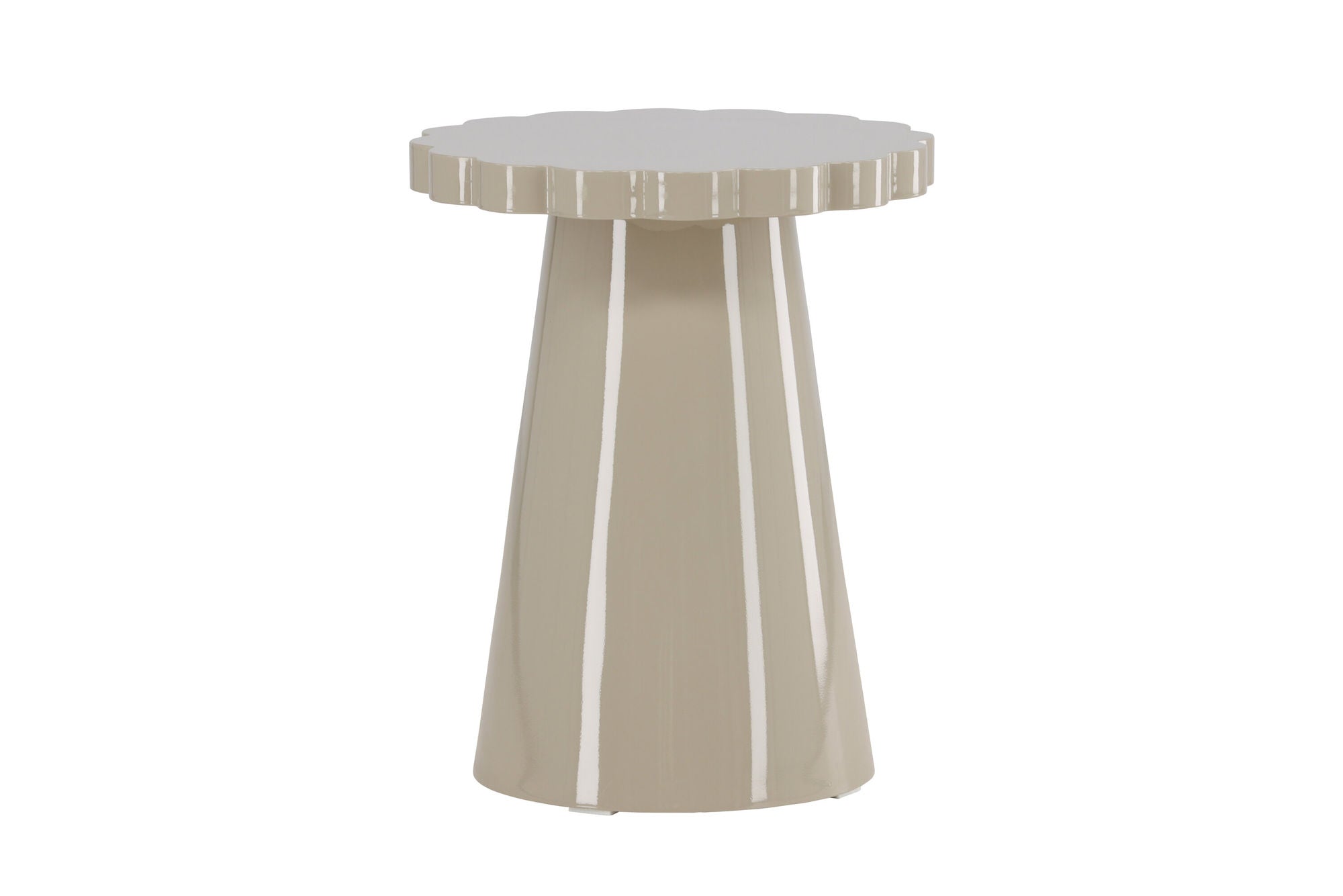 Venture Home Krull Side bord φ45x55 cm - MDF Glossy Beige