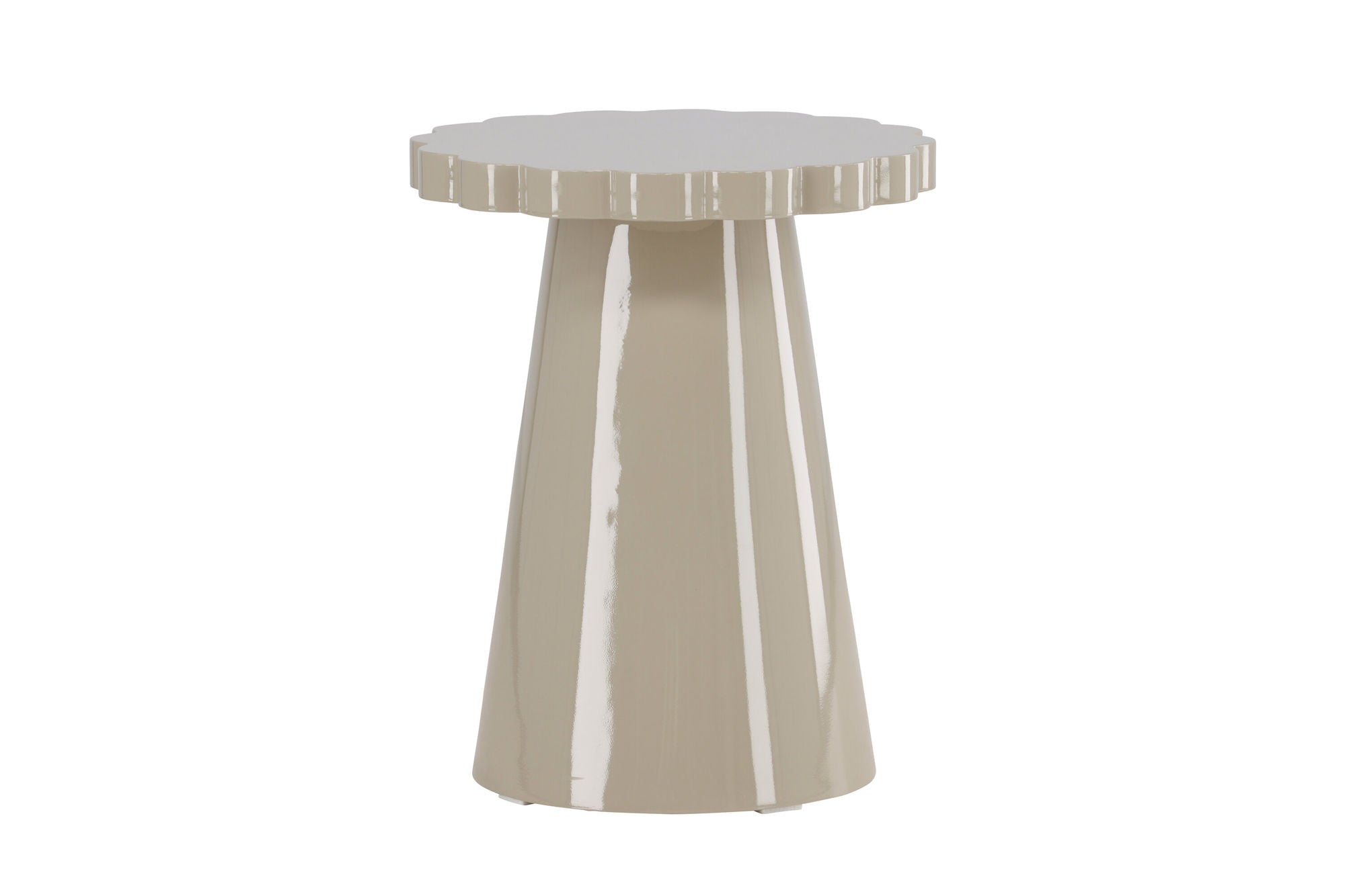 Venture Home Krull Side bord φ45x55 cm - MDF Glossy Beige