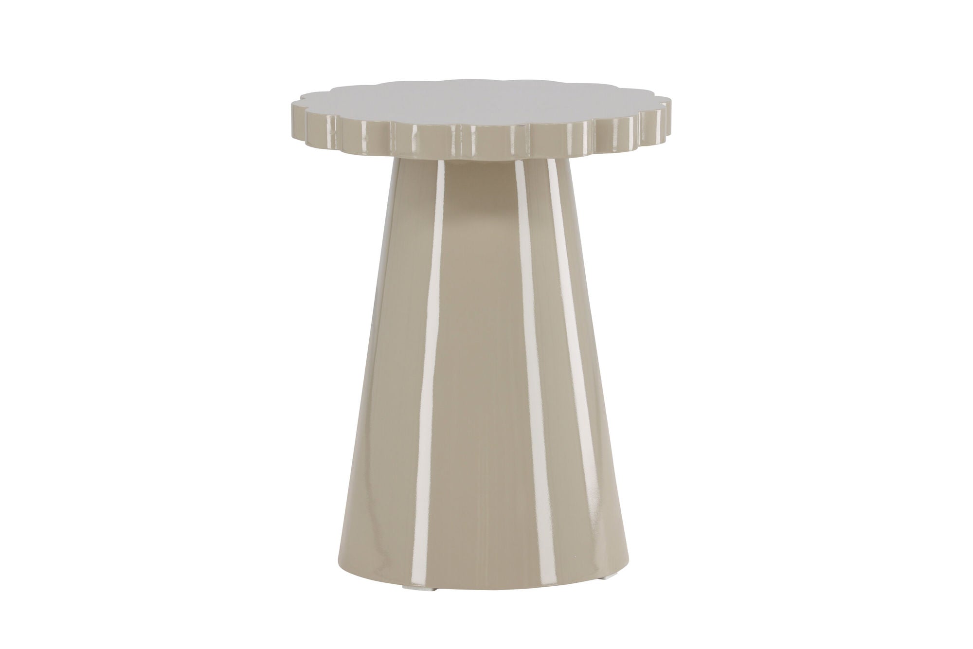 Venture Home Krull Side bord φ45x55 cm - MDF Glossy Beige