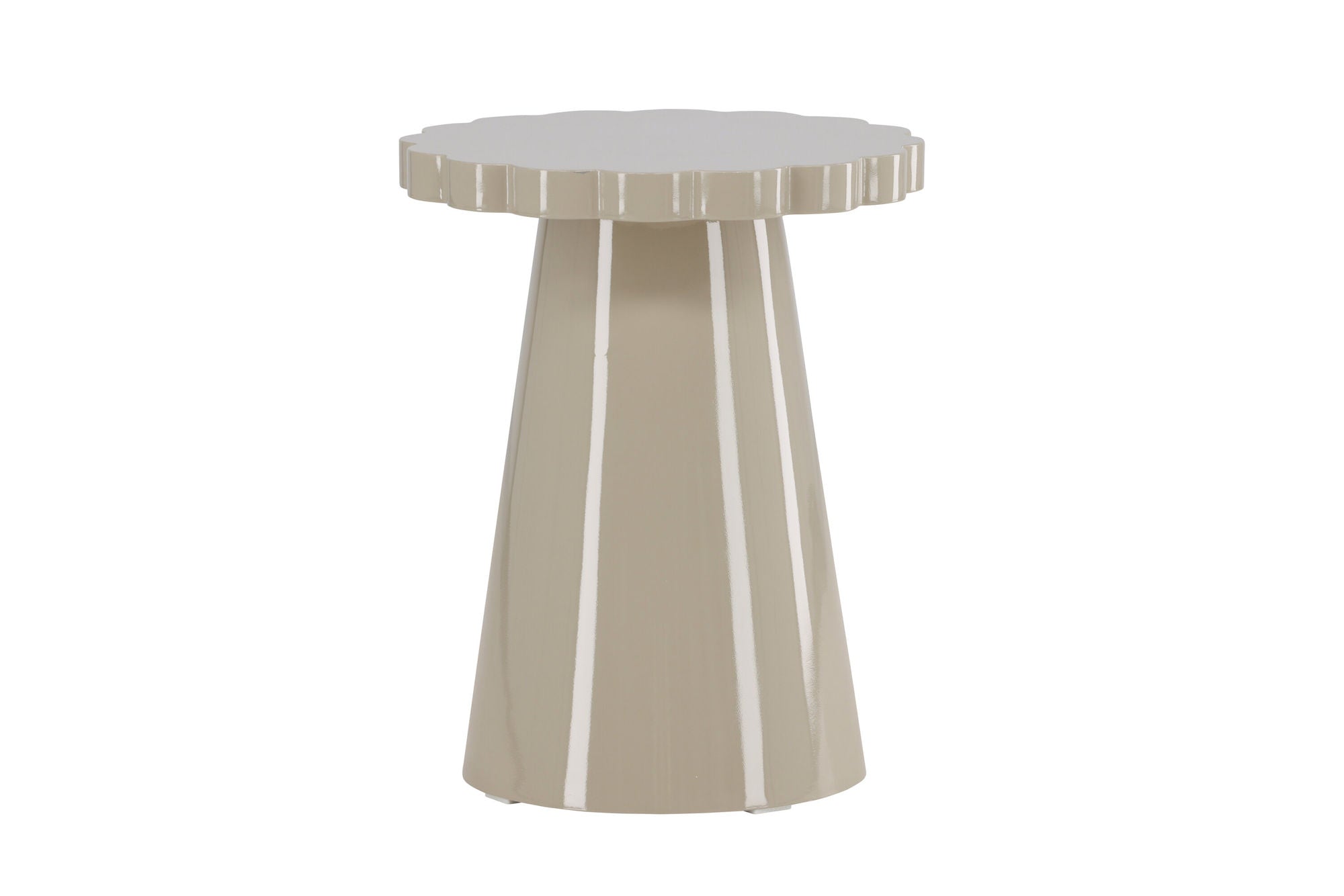 Venture Home Krull Side bord φ45x55 cm - MDF Glossy Beige