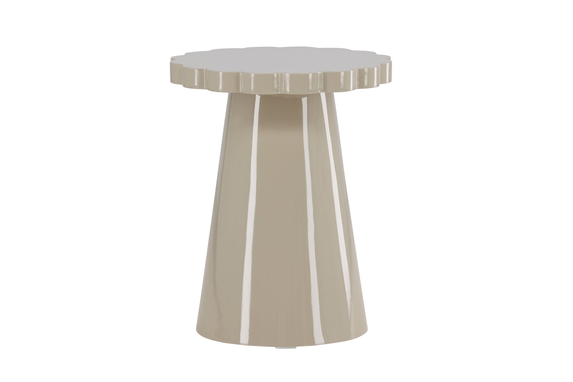 Venture Home Krull Side bord φ45x55 cm - MDF Glossy Beige