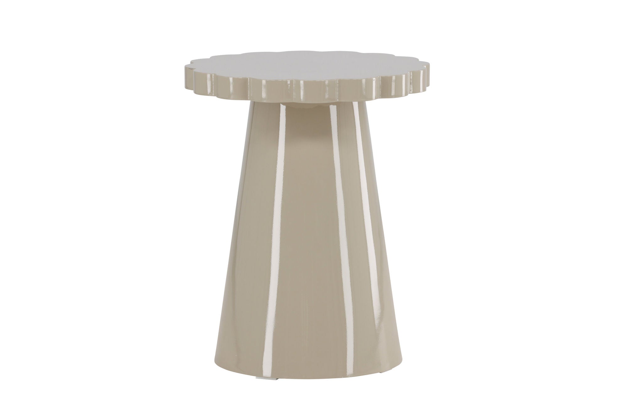 Venture Home Krull Side bord φ45x55 cm - MDF Glossy Beige