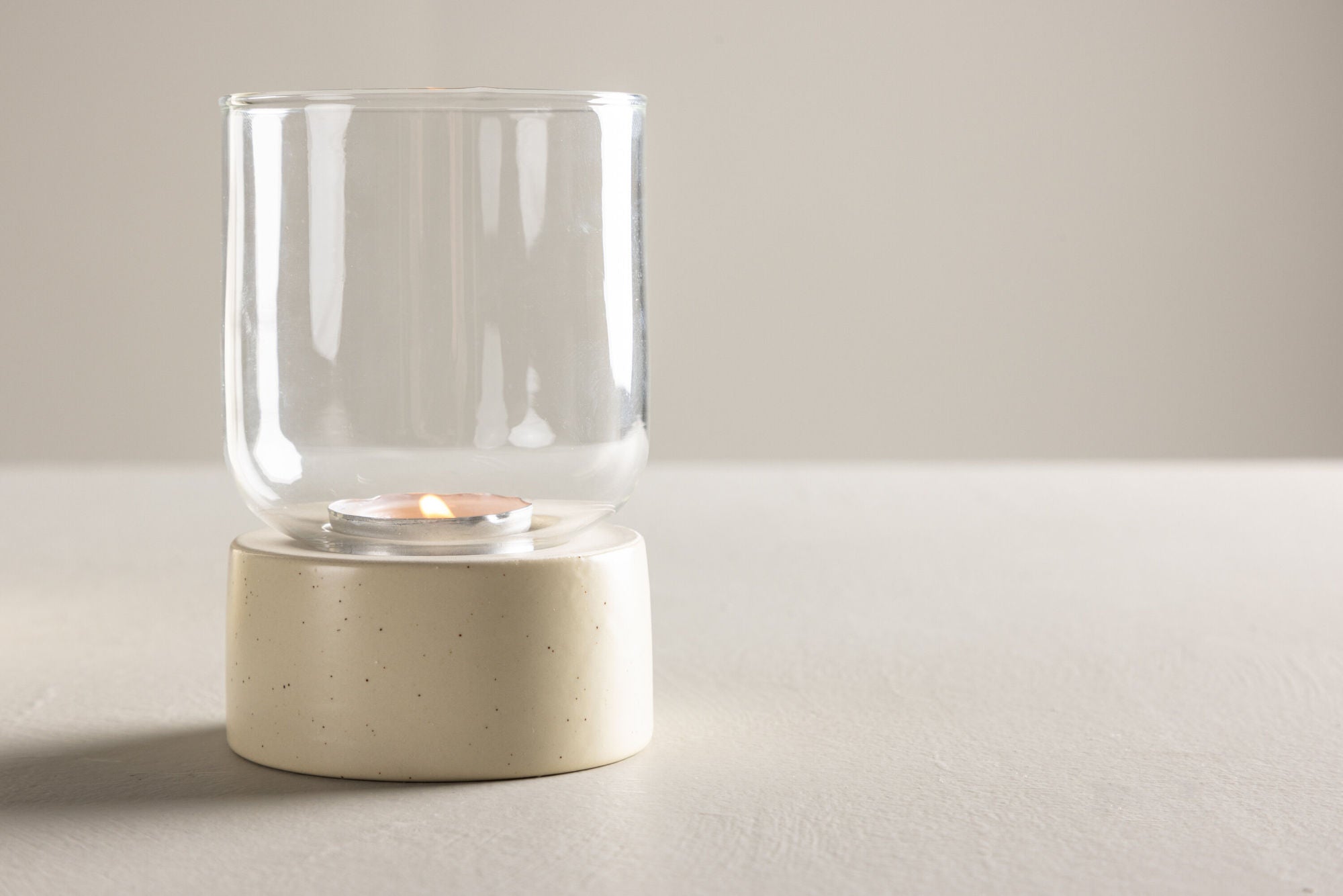 Venture Home Vica Lantern - Beige/Black Dots - D8*H12*B8cm
