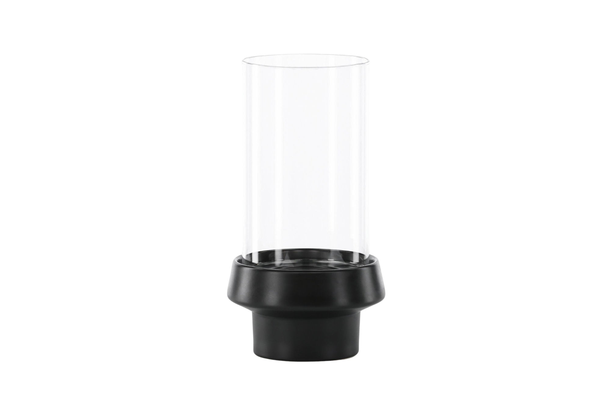 Venture Home Davida Lantern - Black/Clear Glass - 15*H29cm