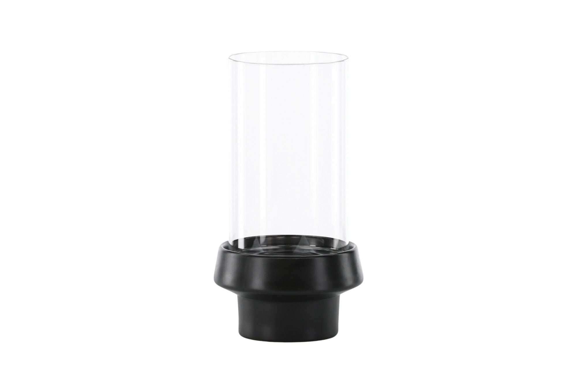 Venture Home Davida Lantern - Black/Clear Glass - 15*H29cm