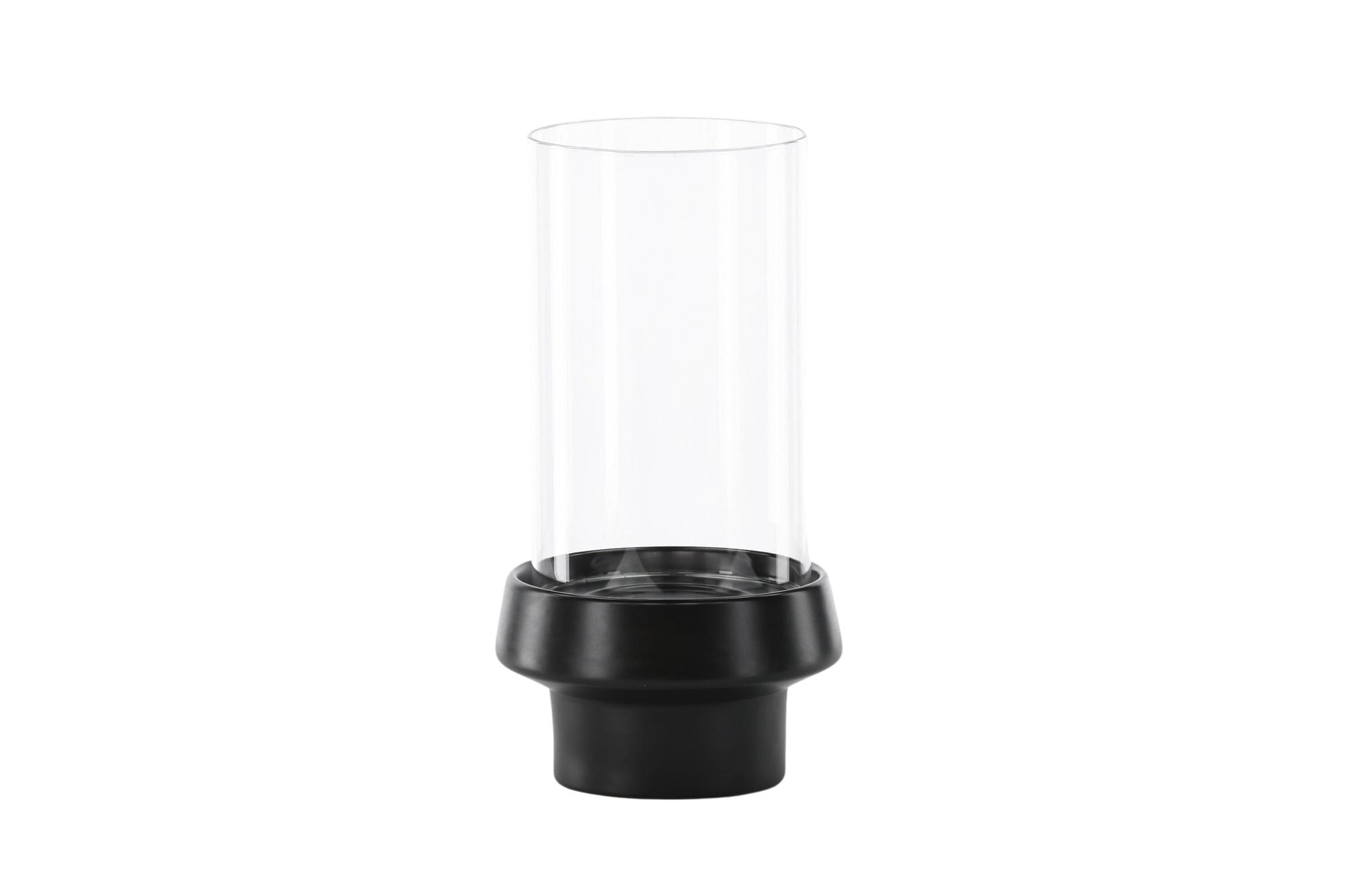 Venture Home Davida Lantern - Black/Clear Glass - 15*H29cm