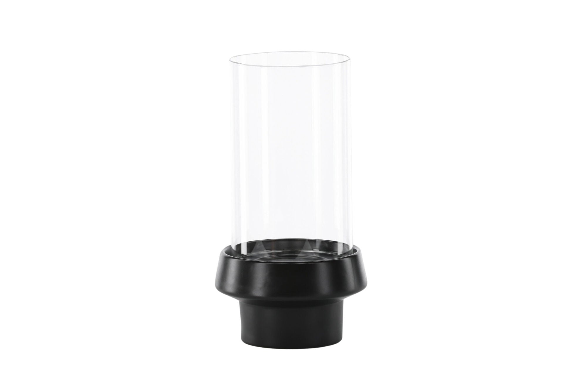 Venture Home Davida Lantern - Black/Clear Glass - 15*H29cm