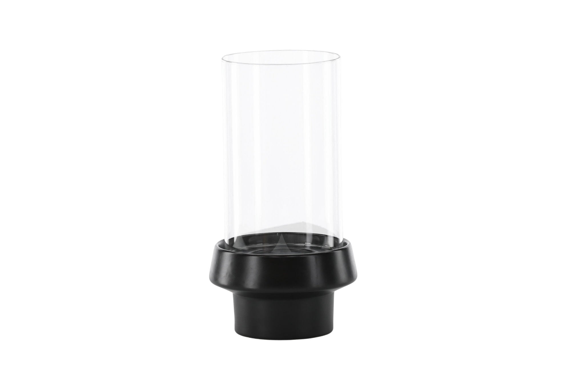 Venture Home Davida Lantern - Black/Clear Glass - 15*H29cm