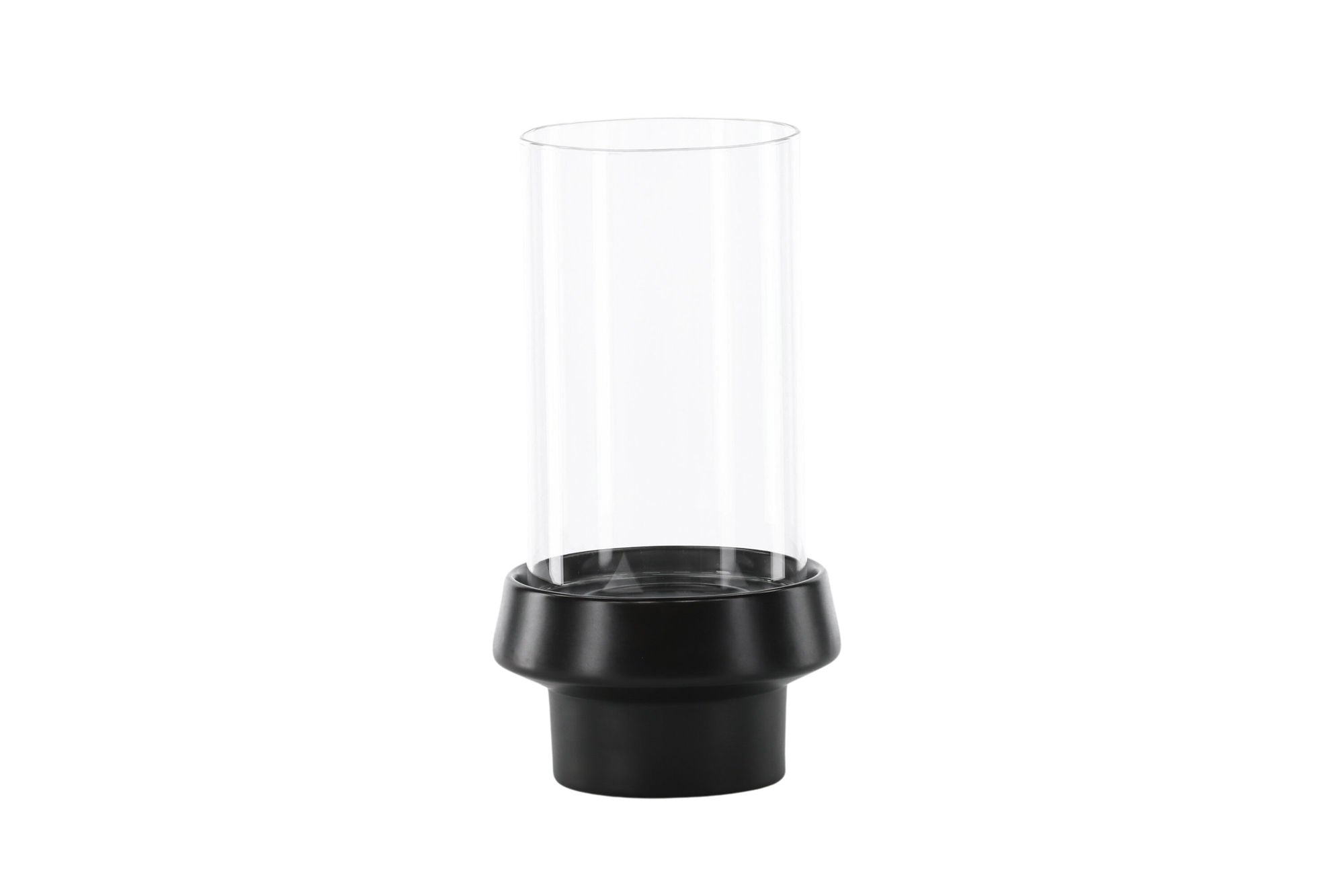 Venture Home Davida Lantern - Black/Clear Glass - 15*H29cm