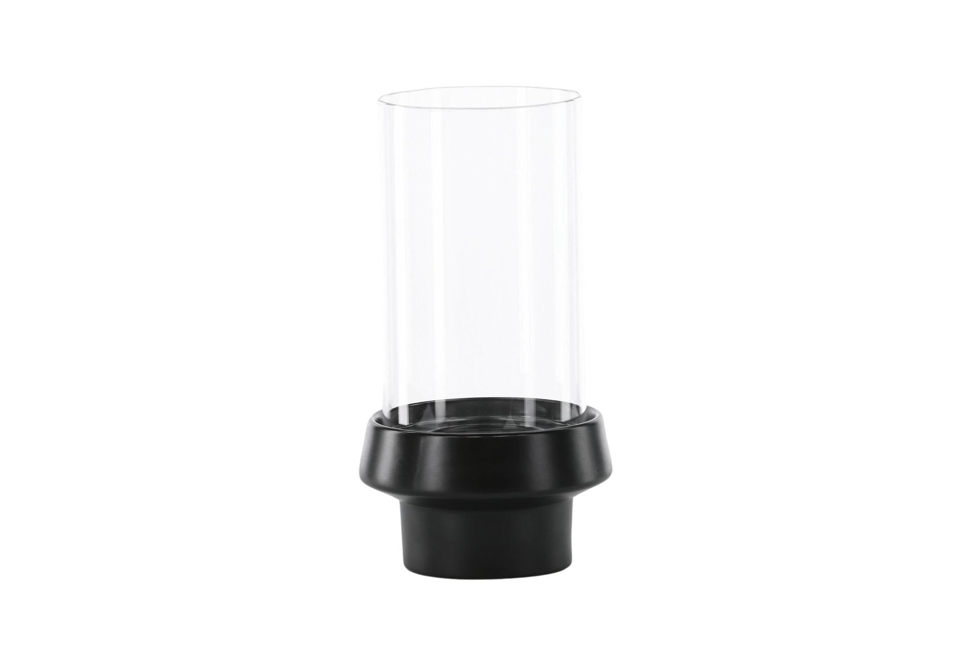 Venture Home Davida Lantern - Black/Clear Glass - 15*H29cm