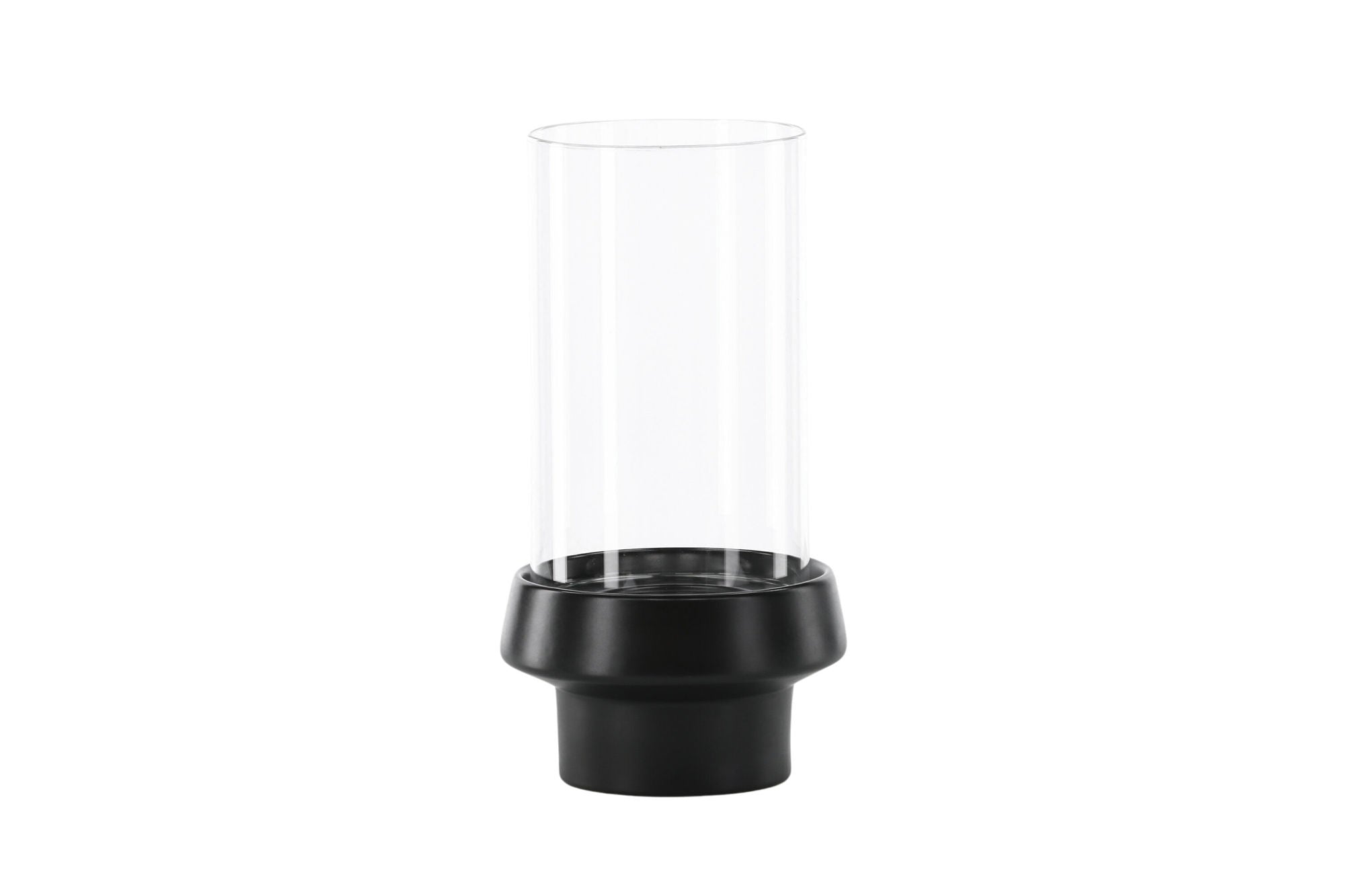 Venture Home Davida Lantern - Black/Clear Glass - 15*H29cm