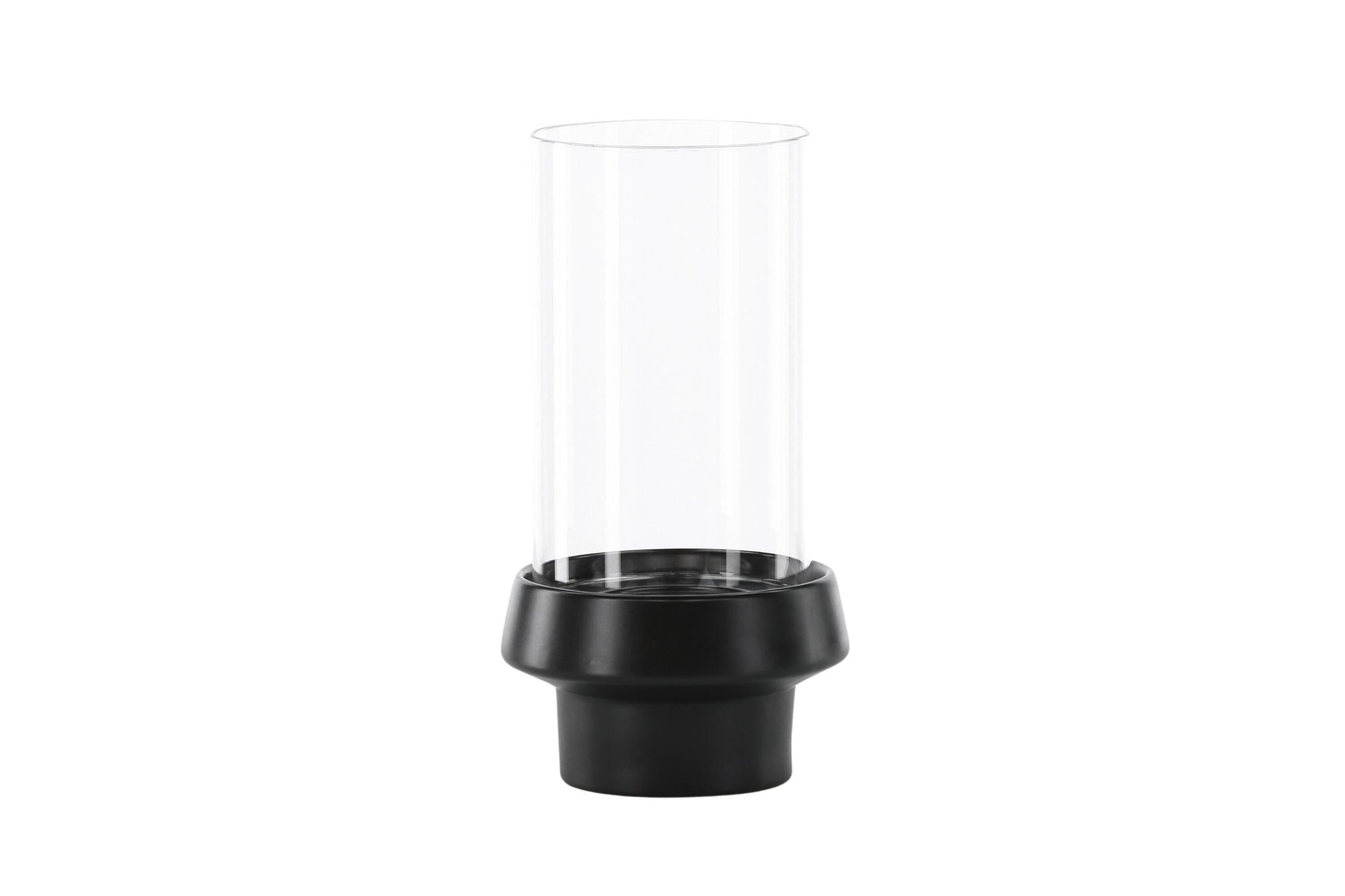 Venture Home Davida Lantern - Black/Clear Glass - 15*H29cm