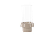 Venture Home Davida Lantern -  Beige/ClearGlass -  15*H29cm