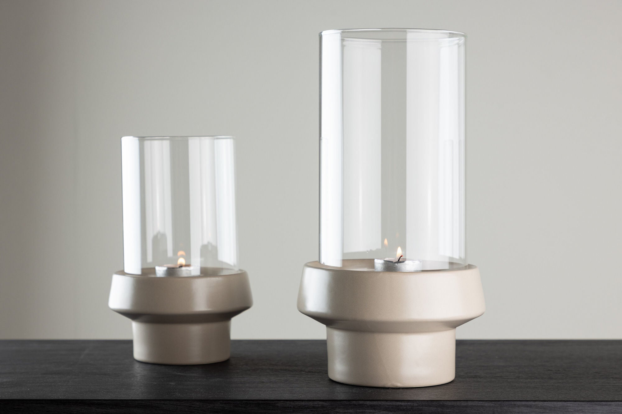 Venture Home Davida Lantern -  Beige/ClearGlass -  15*H29cm