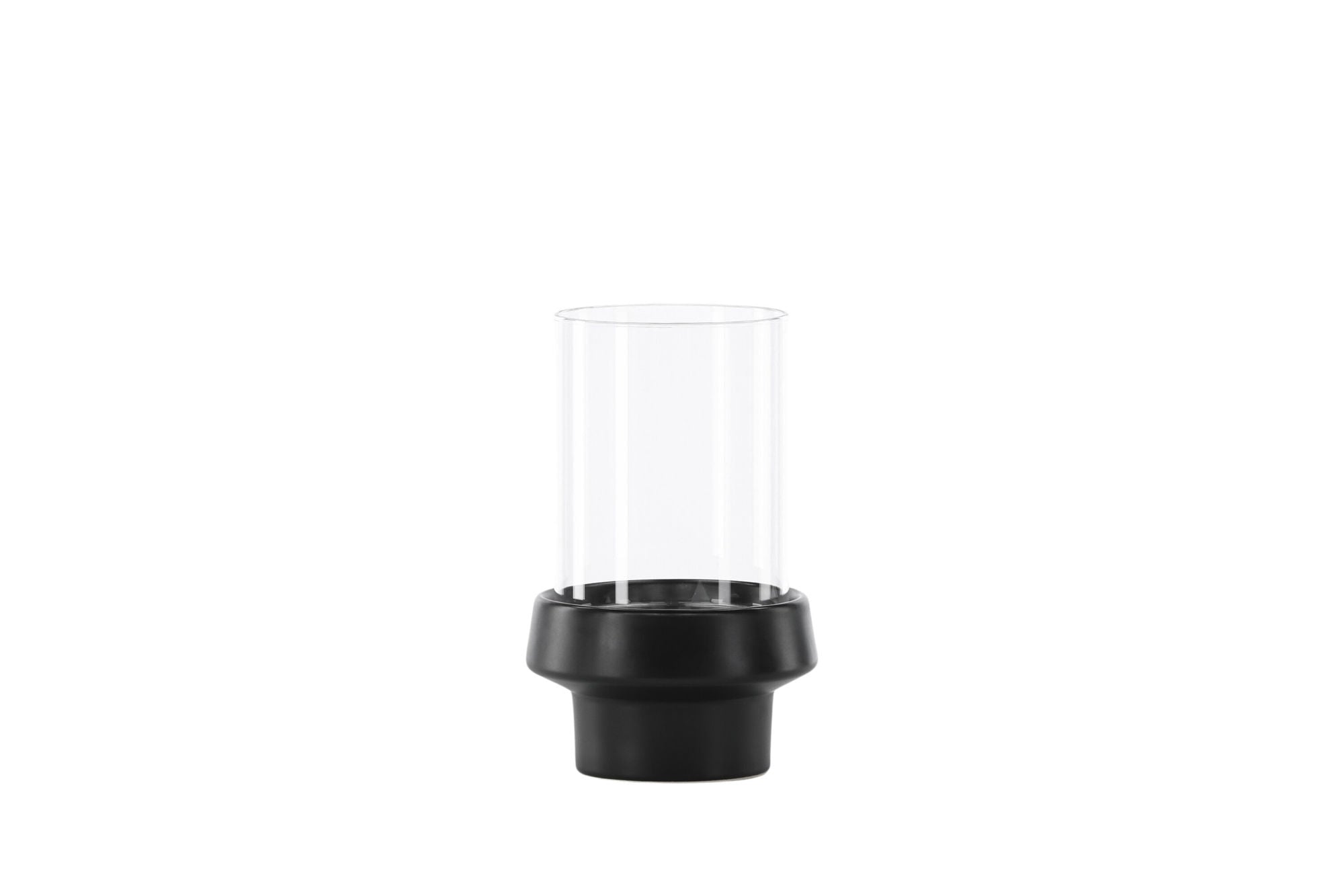 Venture Home Davida Lantern - Black/Clear Glass - 13*H20cm