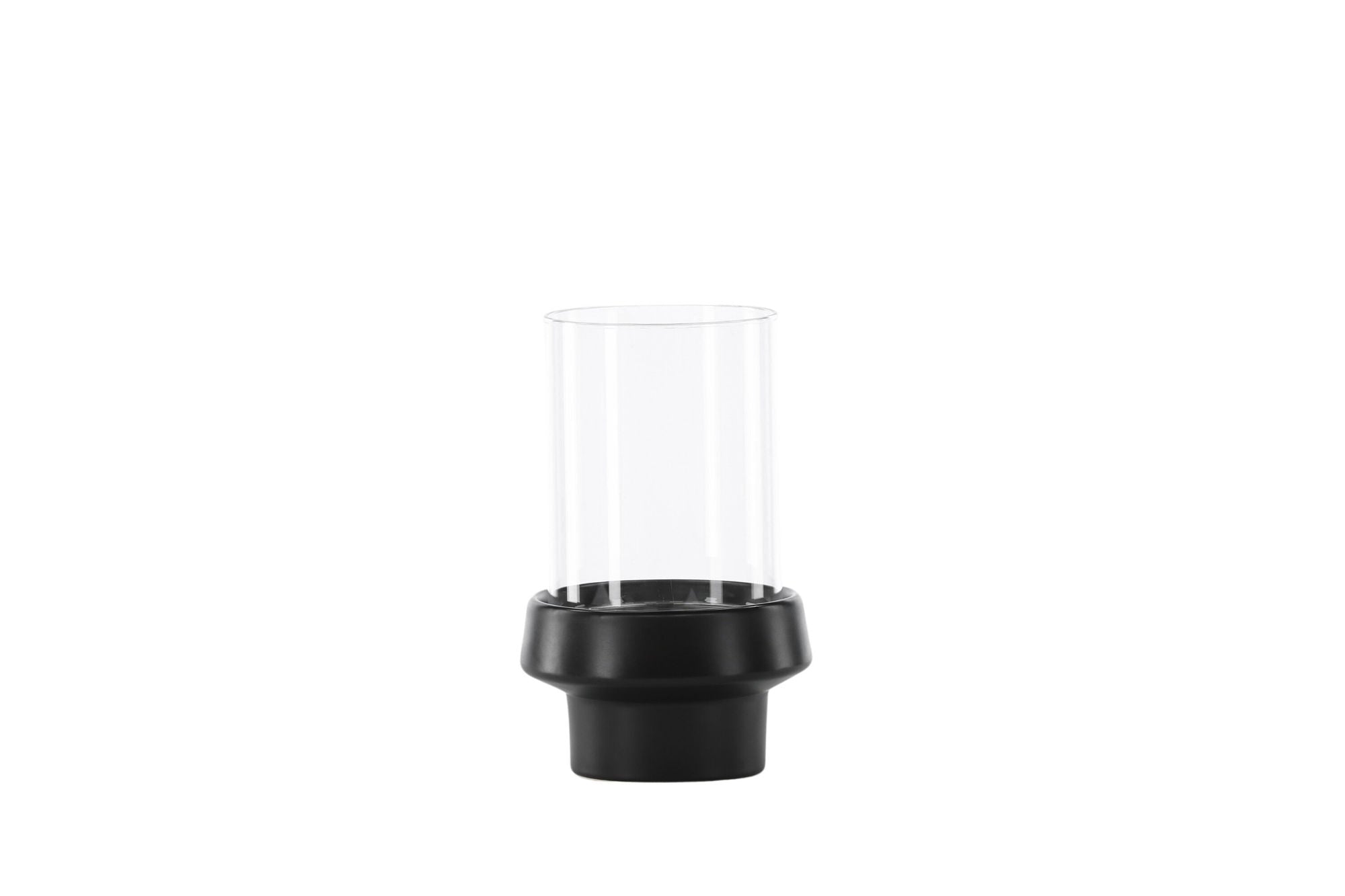 Venture Home Davida Lantern - Black/Clear Glass - 13*H20cm