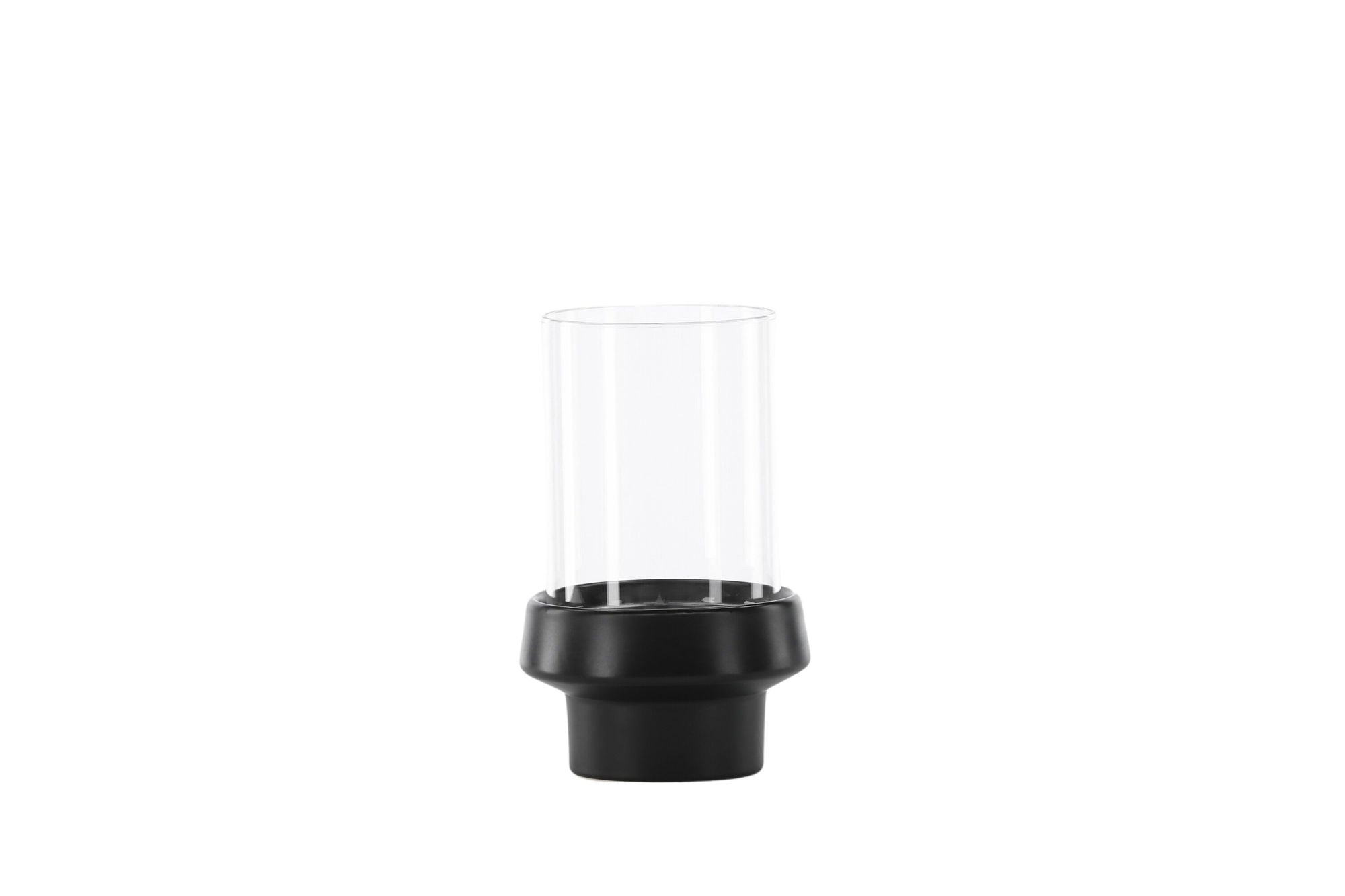 Venture Home Davida Lantern - Black/Clear Glass - 13*H20cm