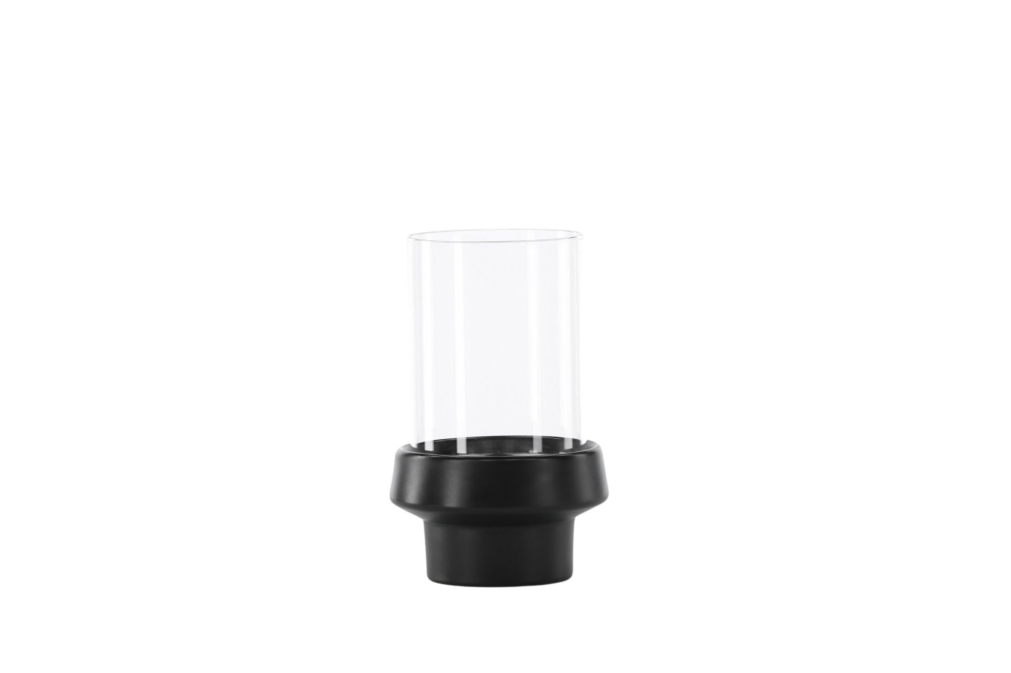 Venture Home Davida Lantern - Black/Clear Glass - 13*H20cm