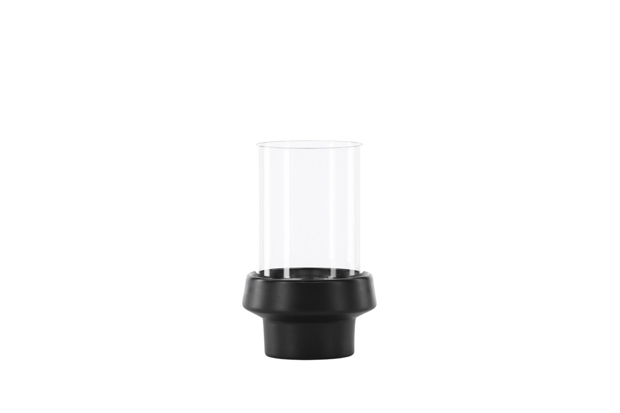 Venture Home Davida Lantern - Black/Clear Glass - 13*H20cm