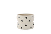 Venture Home Dapne Pot - White/Black Dots - 16*16*13cm