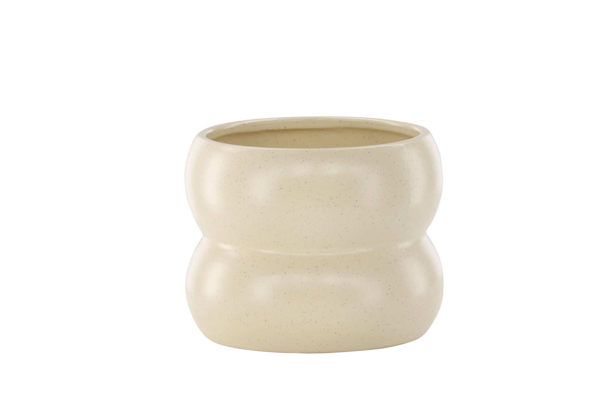 Venture Home Dapne Pot - Beige/Black Dots - 16*16*13cm