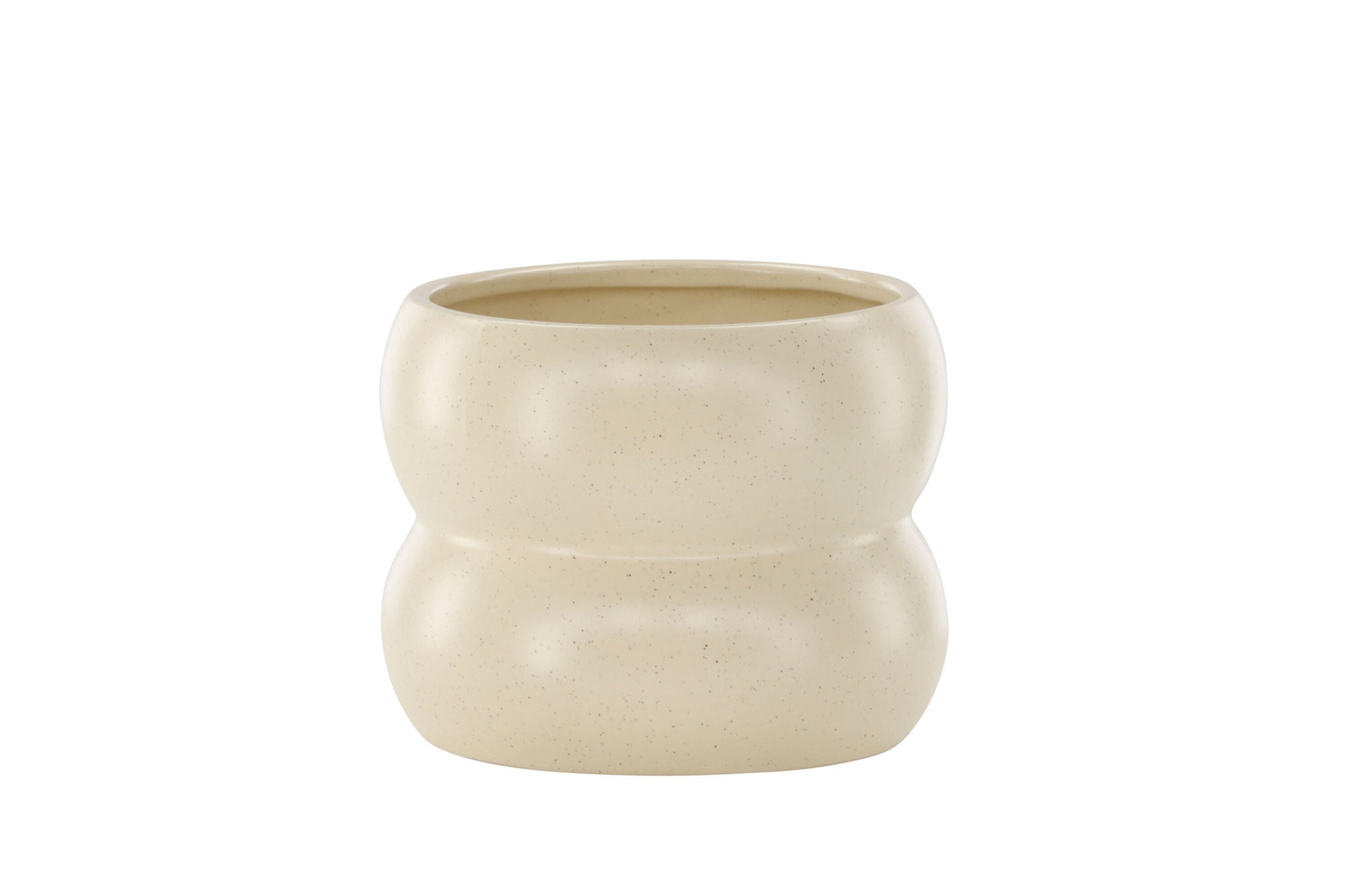 Venture Home Dapne Pot - Beige/Black Dots - 16*16*13cm