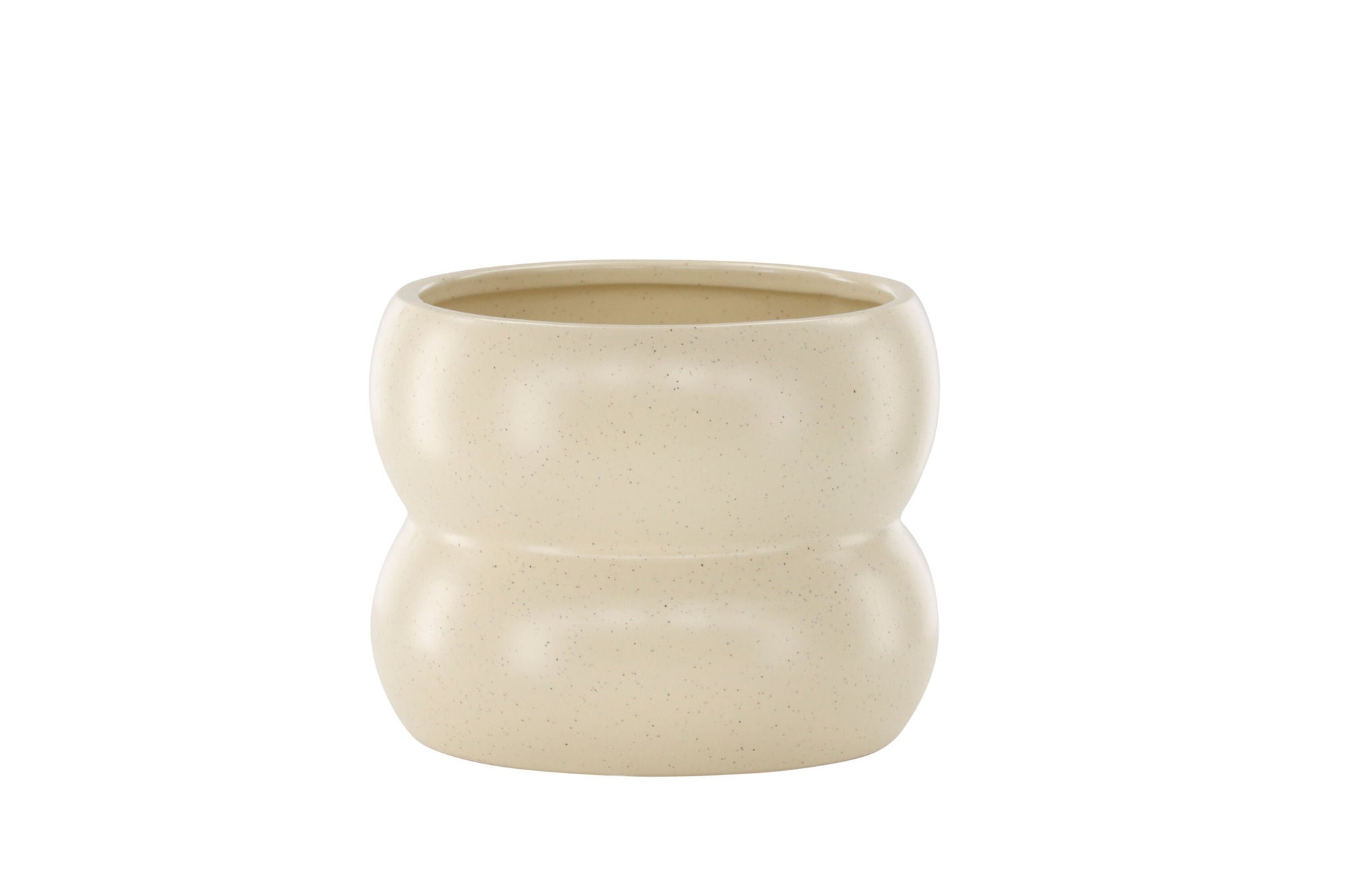 Venture Home Dapne Pot - Beige/Black Dots - 16*16*13cm