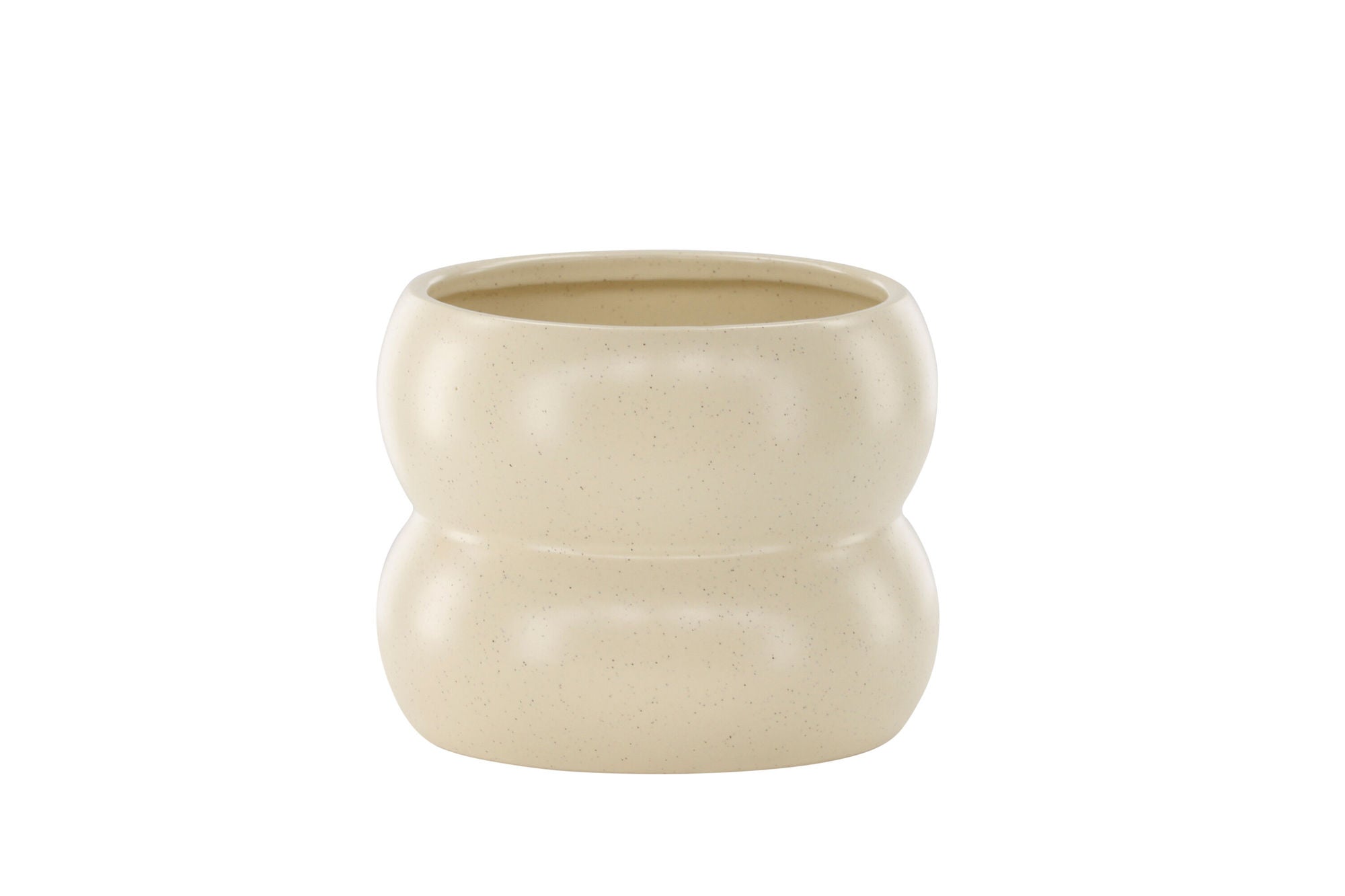 Venture Home Dapne Pot - Beige/Black Dots - 16*16*13cm