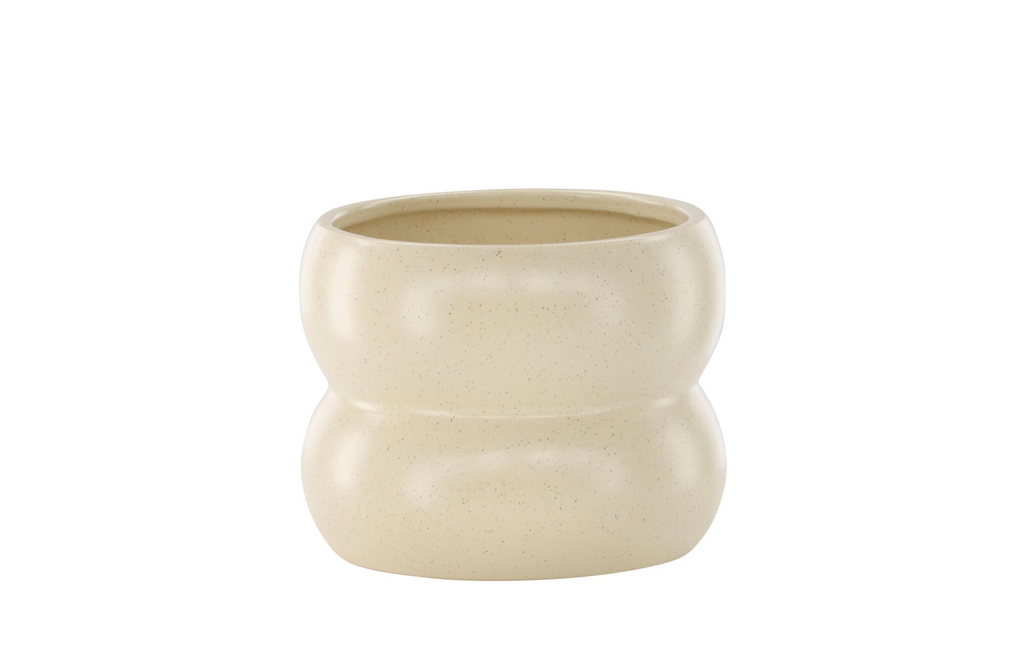 Venture Home Dapne Pot - Beige/Black Dots - 16*16*13cm