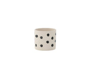 Venture Home Sane Pot - White/Black Dots - 11*11*10cm