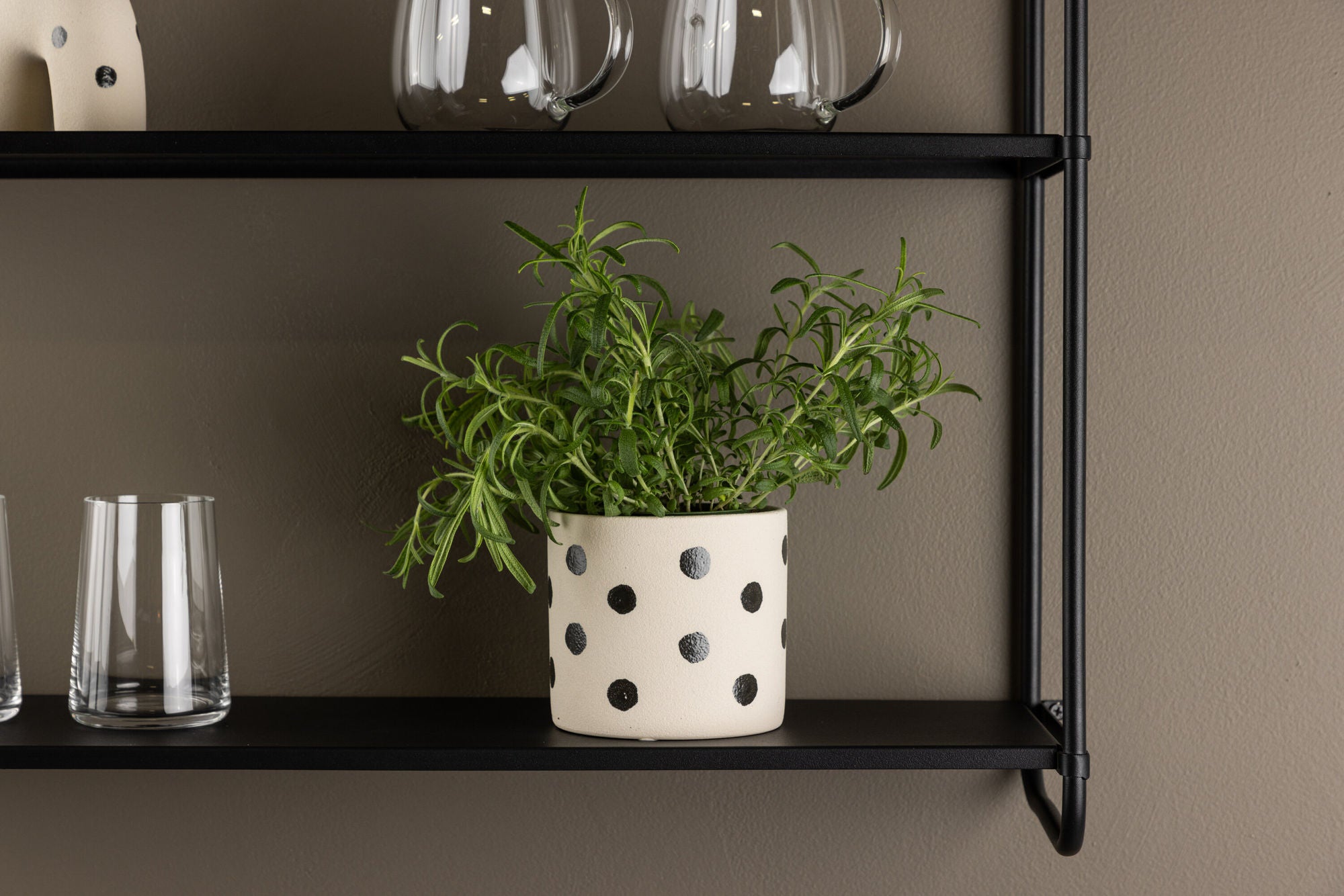 Venture Home Sane Pot - White/Black Dots - 11*11*10cm