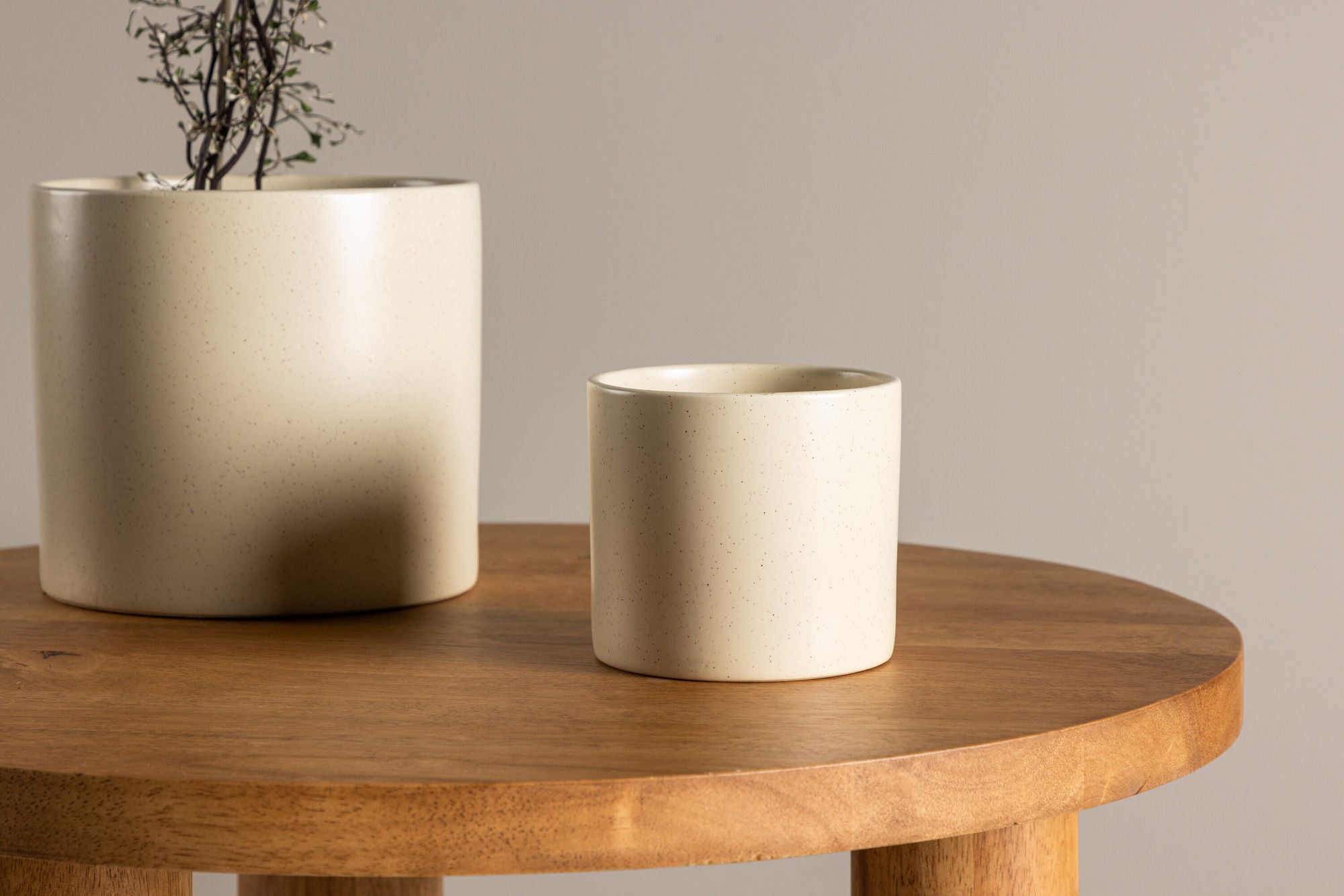 Venture Home Sane Pot - Beige/Black Dots - 11*11*10cm