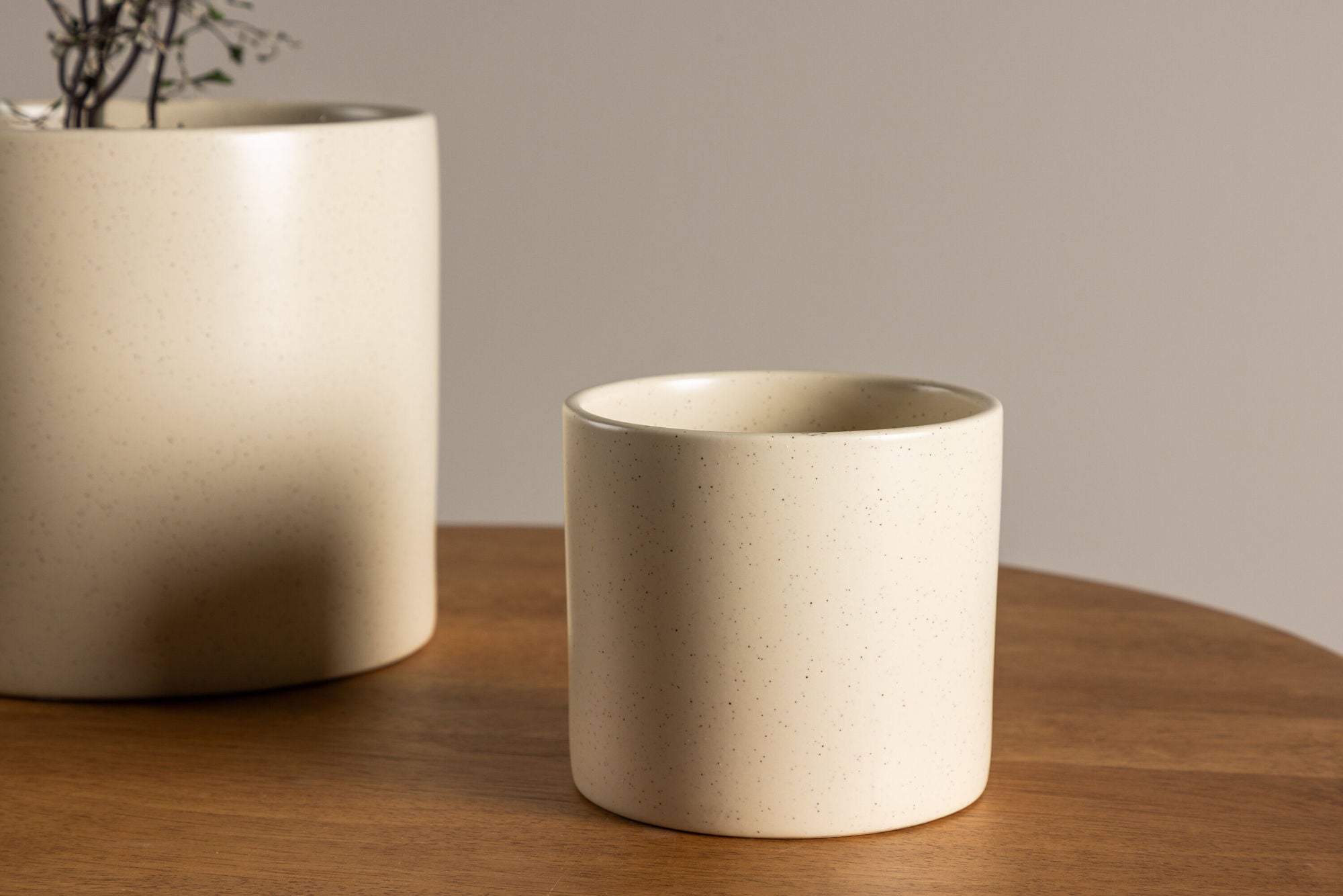 Venture Home Sane Pot - Beige/Black Dots - 11*11*10cm